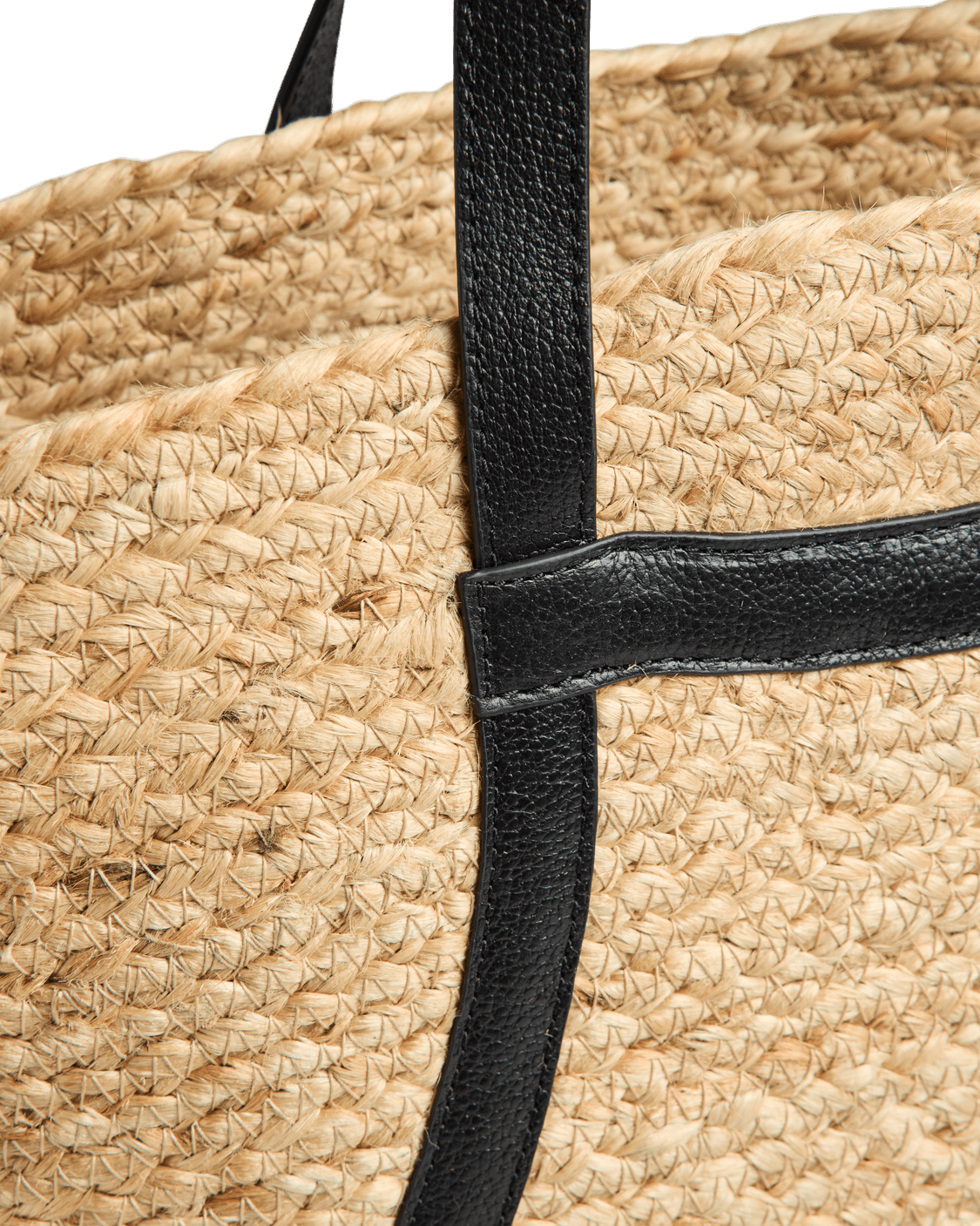 KENNA JUTE SHOPPER - NATURE/BLACK - Dinvintageshop
