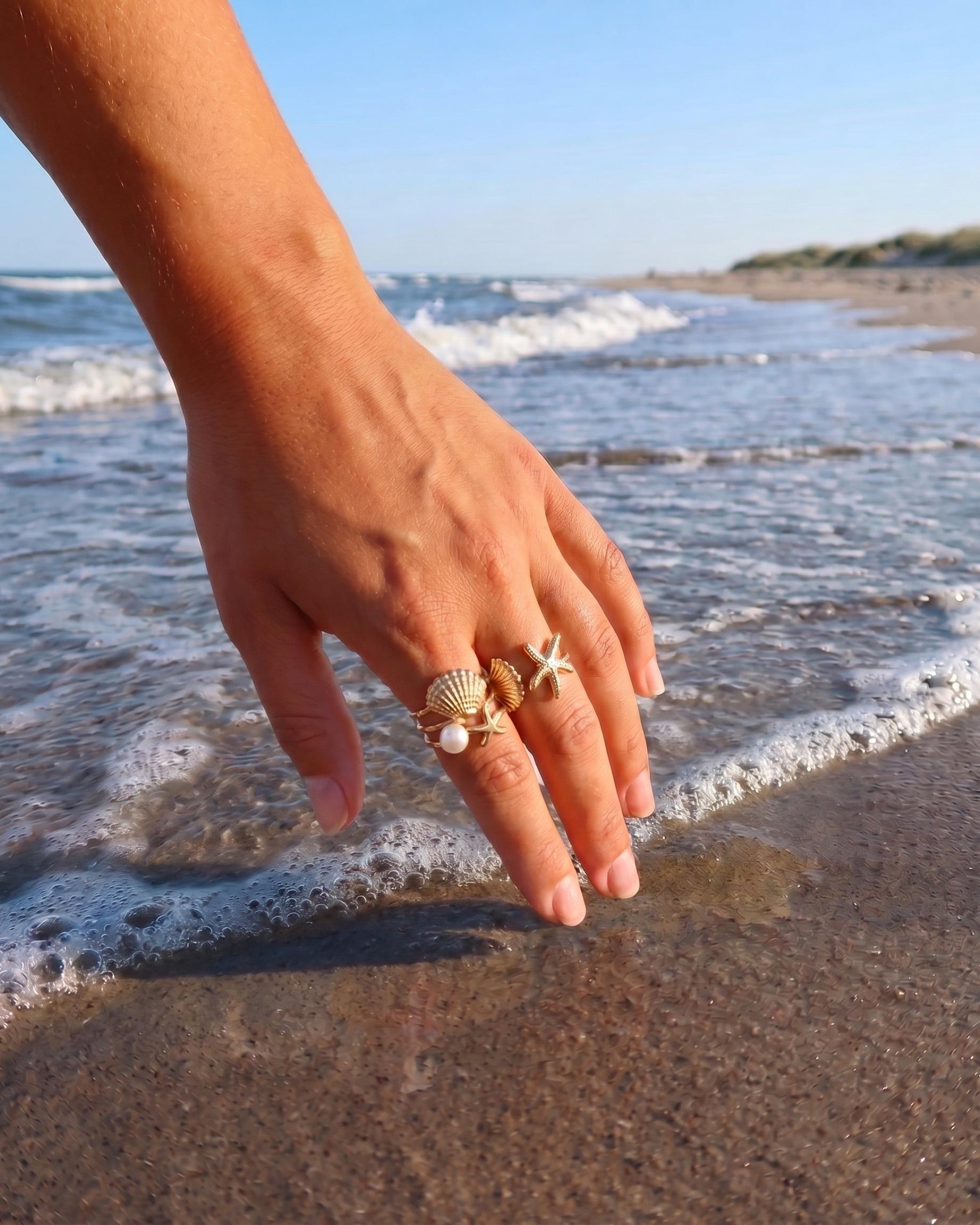 KIRSTINE RING (2 - Pack) - GOLD COLOUR - Dinvintageshop