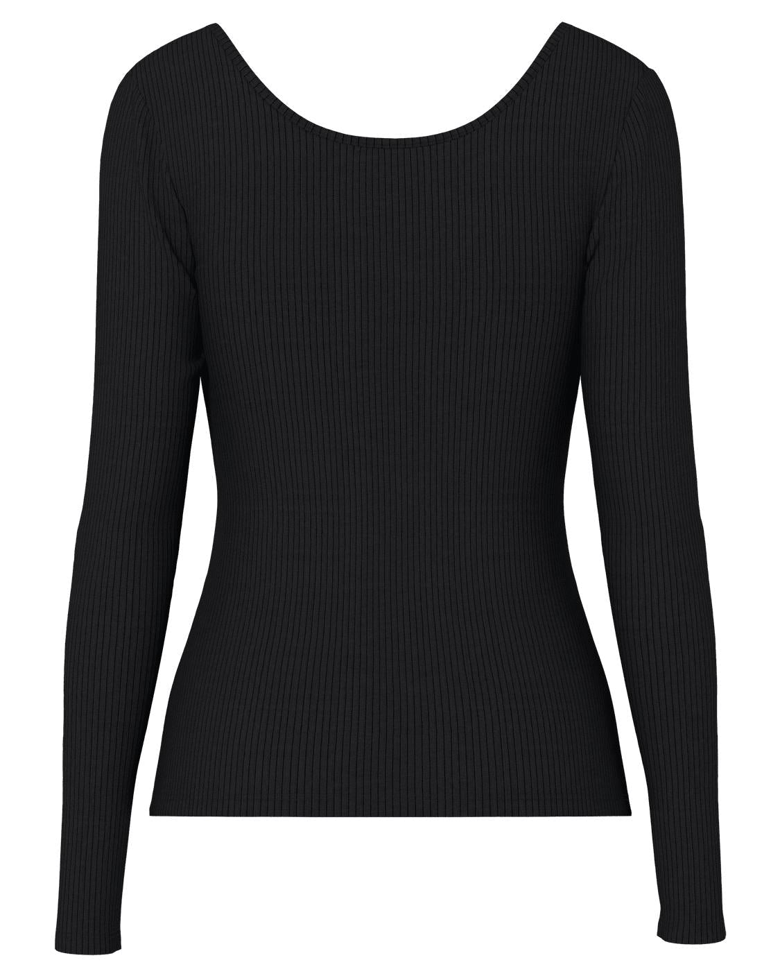 KITTE LANGÆRMET TOP - BLACK