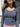 KITTE LANGÆRMET TOP - OMBRE BLUE - Dinvintageshop