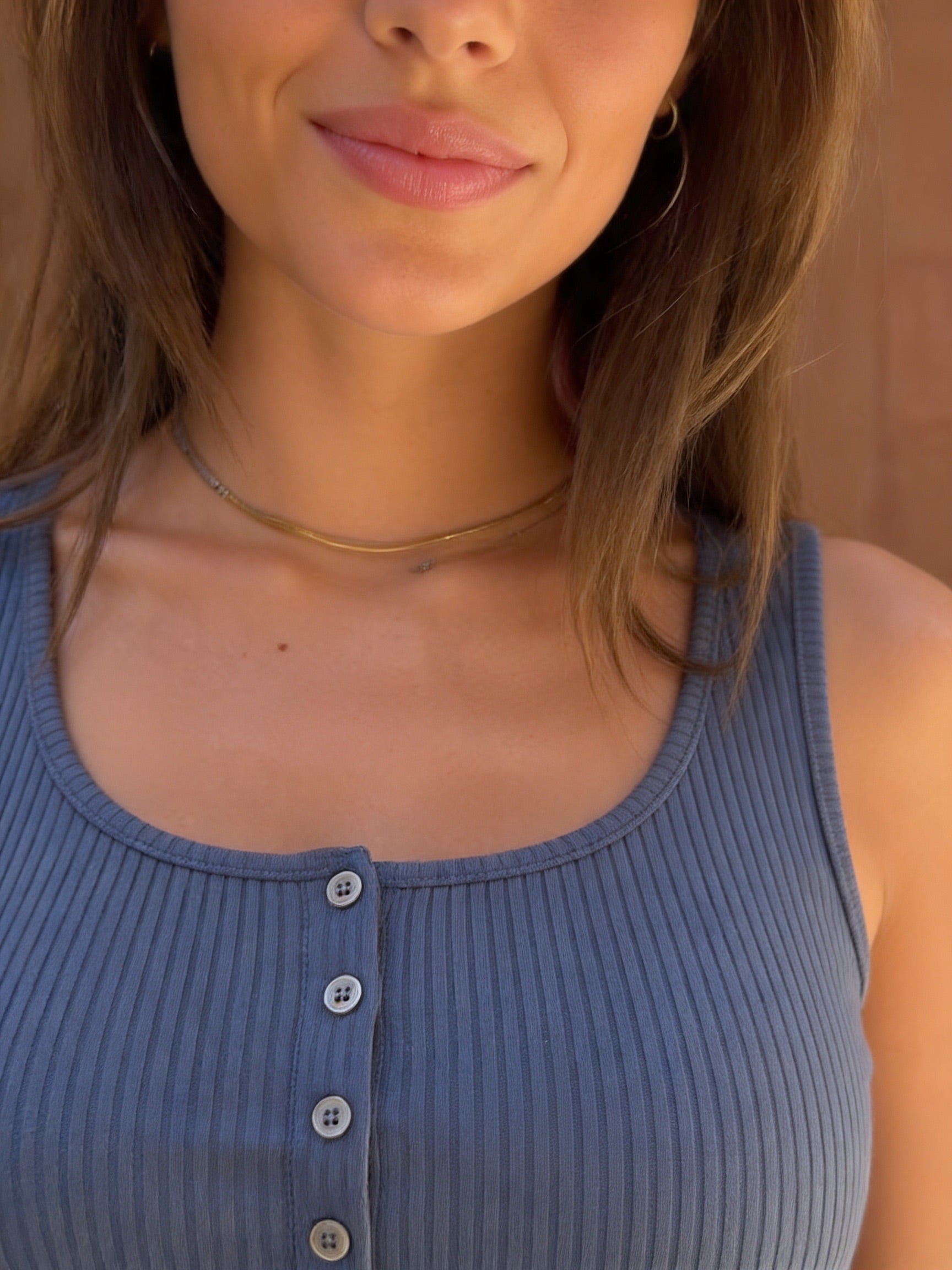 KITTE TANK TOP - OMBRE BLUE - Dinvintageshop
