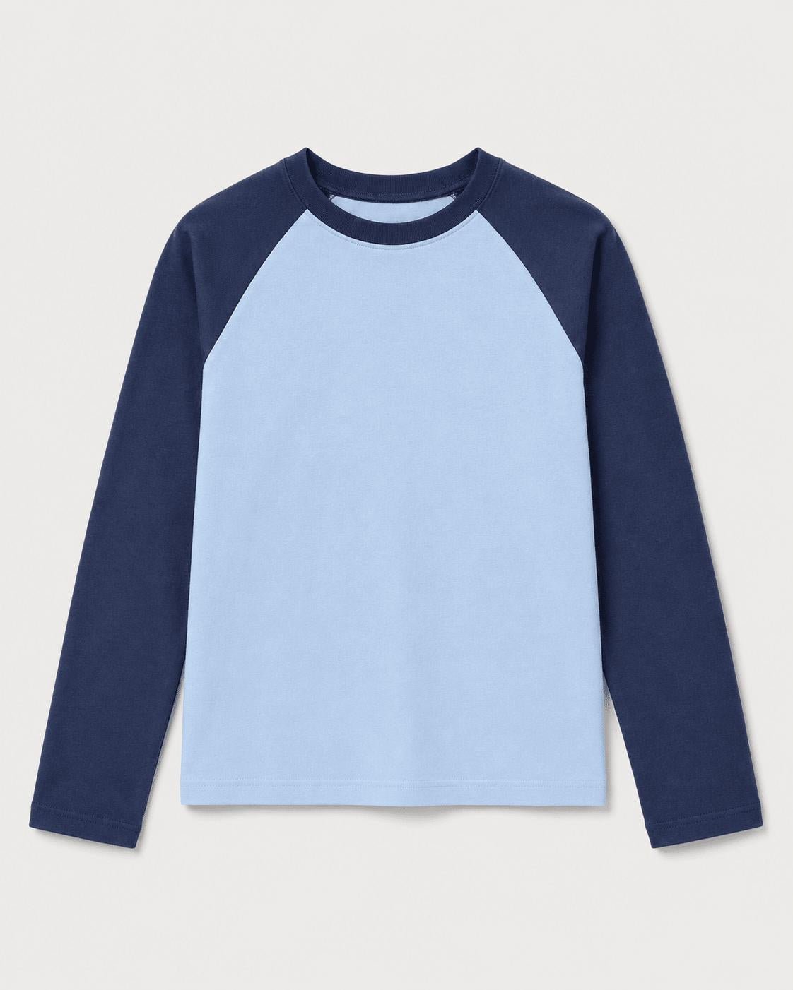 KLARA TEE - LIGHT BLUE/NAVY - Dinvintageshop