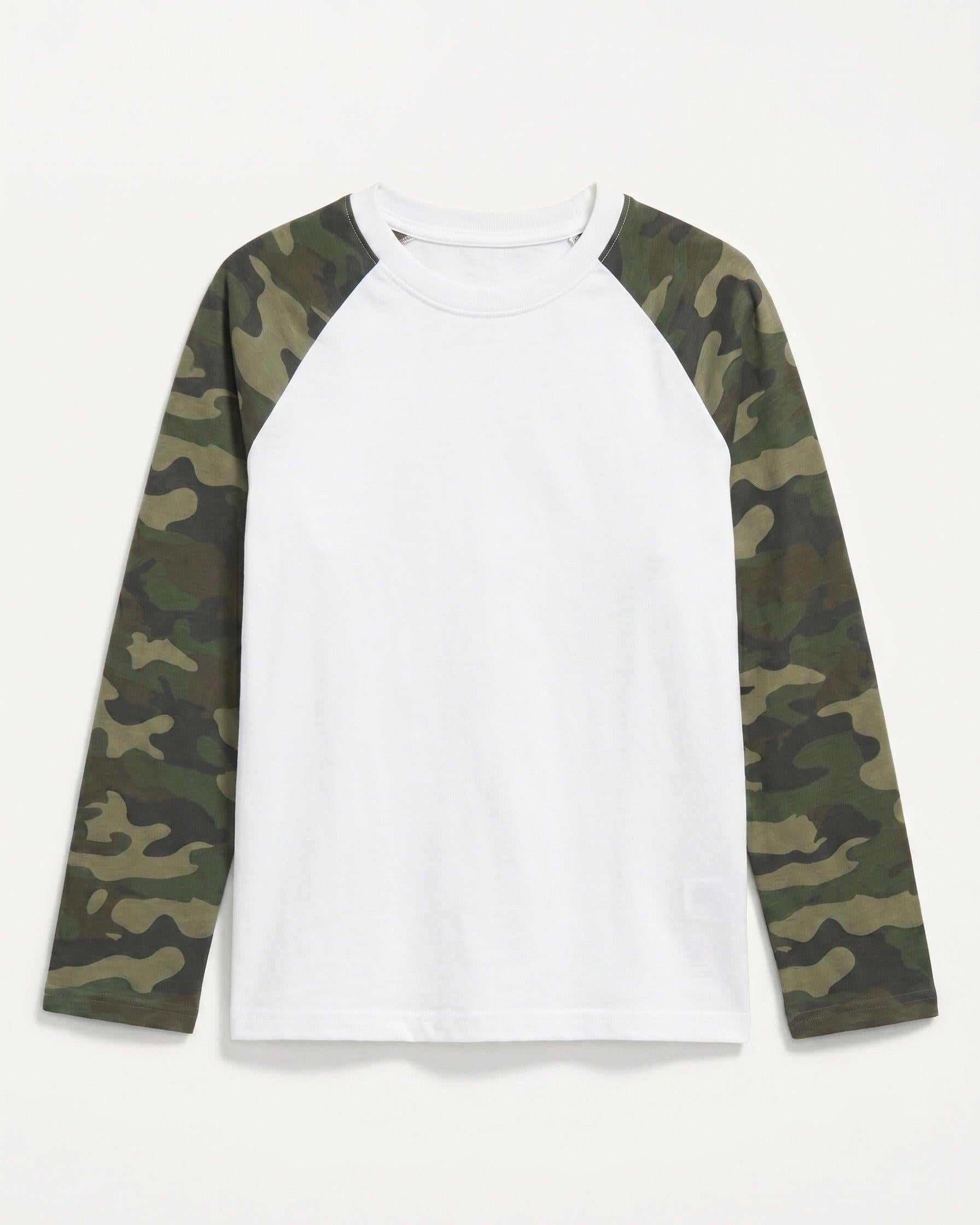 KLARA TEE - WHITE/GREEN ARMY - Dinvintageshop