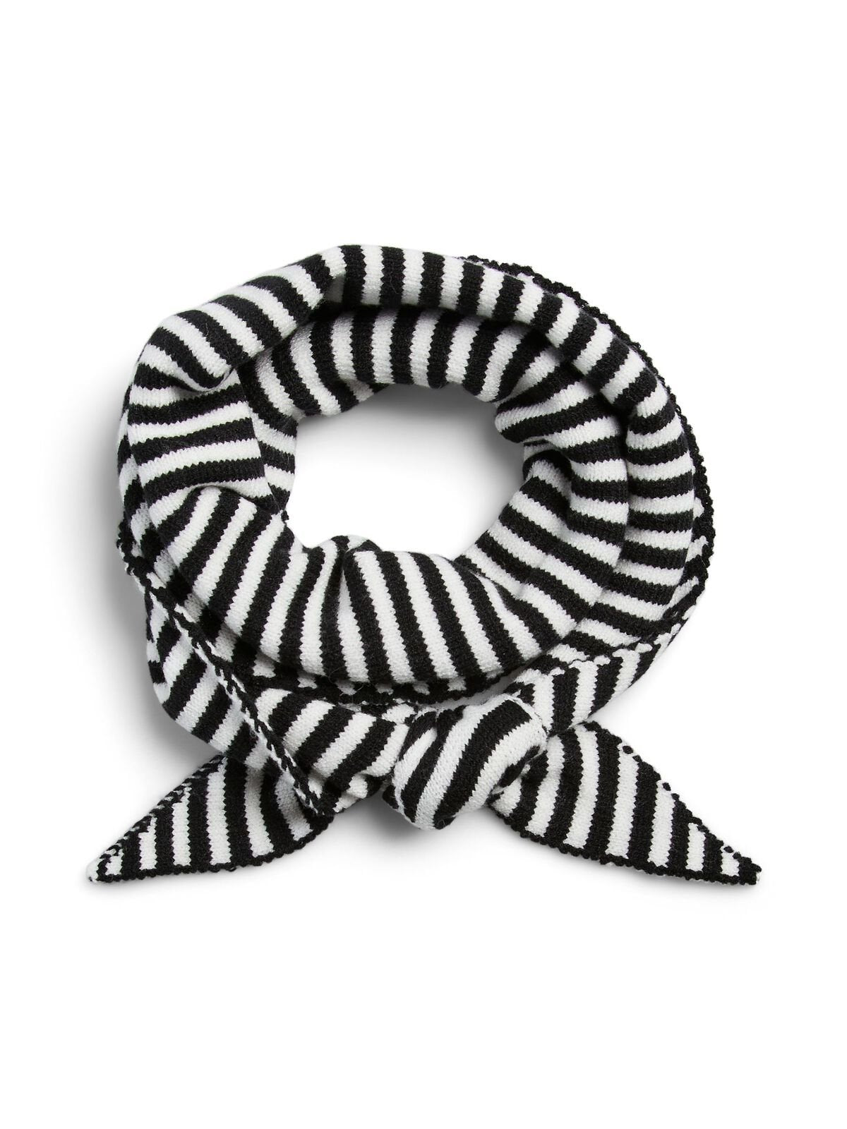 KOMMA TRIANGLE SCARF - BLACK / BRIGHT WHITE - Dinvintageshop