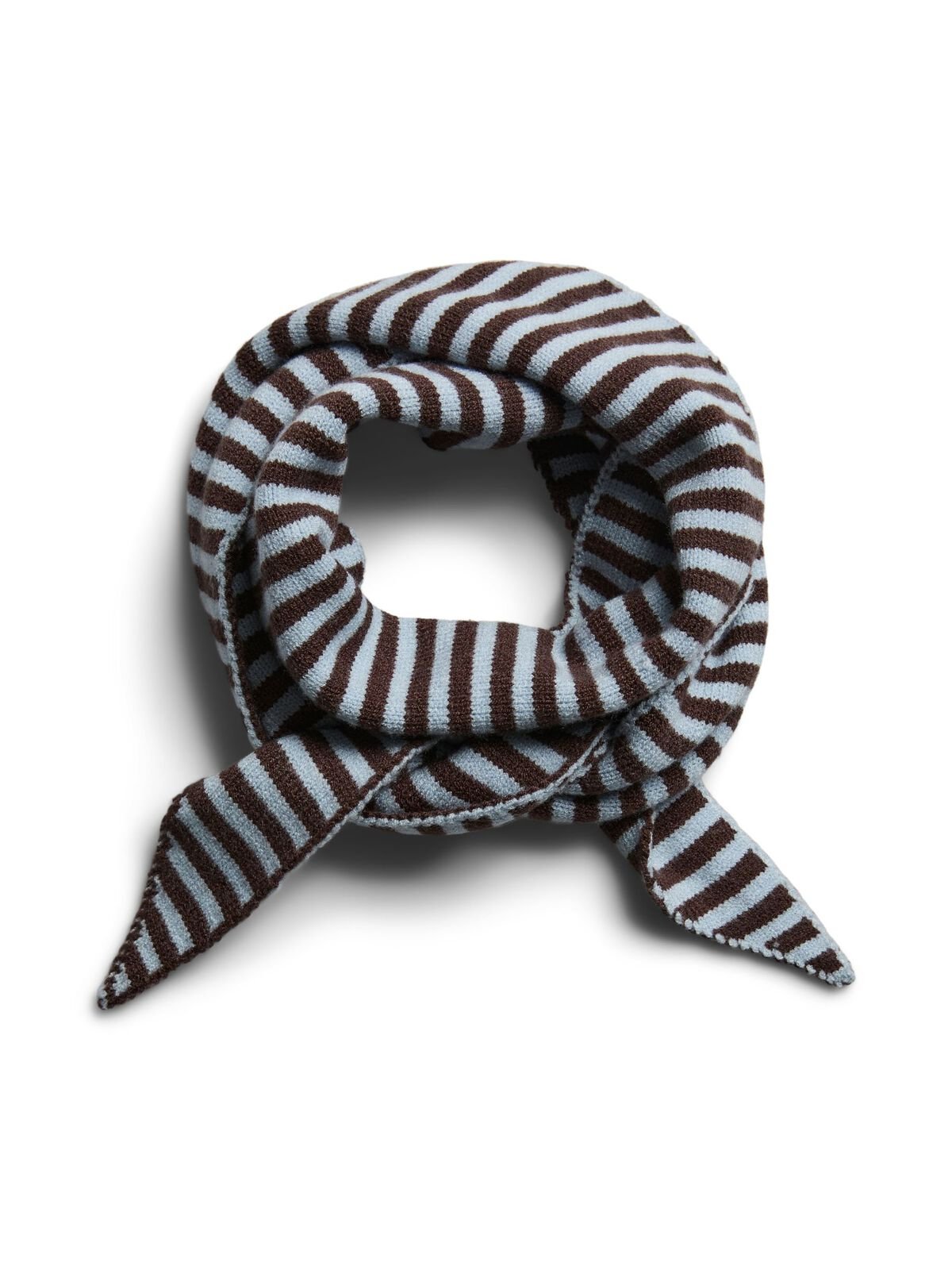 KOMMA TRIANGLE SCARF - CASHMERE BLUE / HOT FUDGE - Dinvintageshop