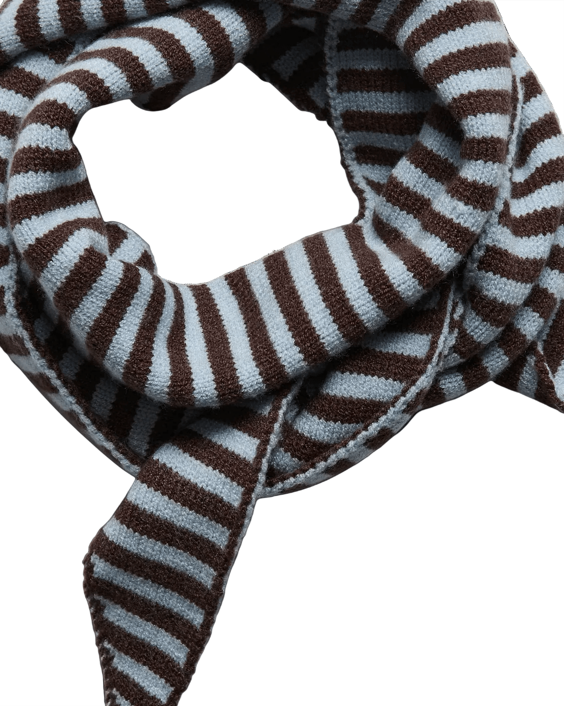KOMMA TRIANGLE SCARF - CASHMERE BLUE / HOT FUDGE - Dinvintageshop