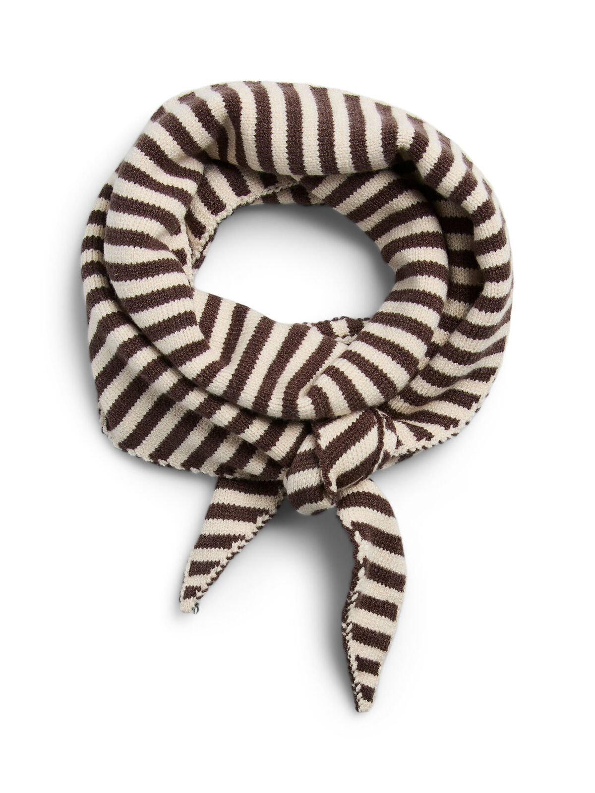 KOMMA TRIANGLE SCARF - HOT FUDGE / WHITECAP - Dinvintageshop
