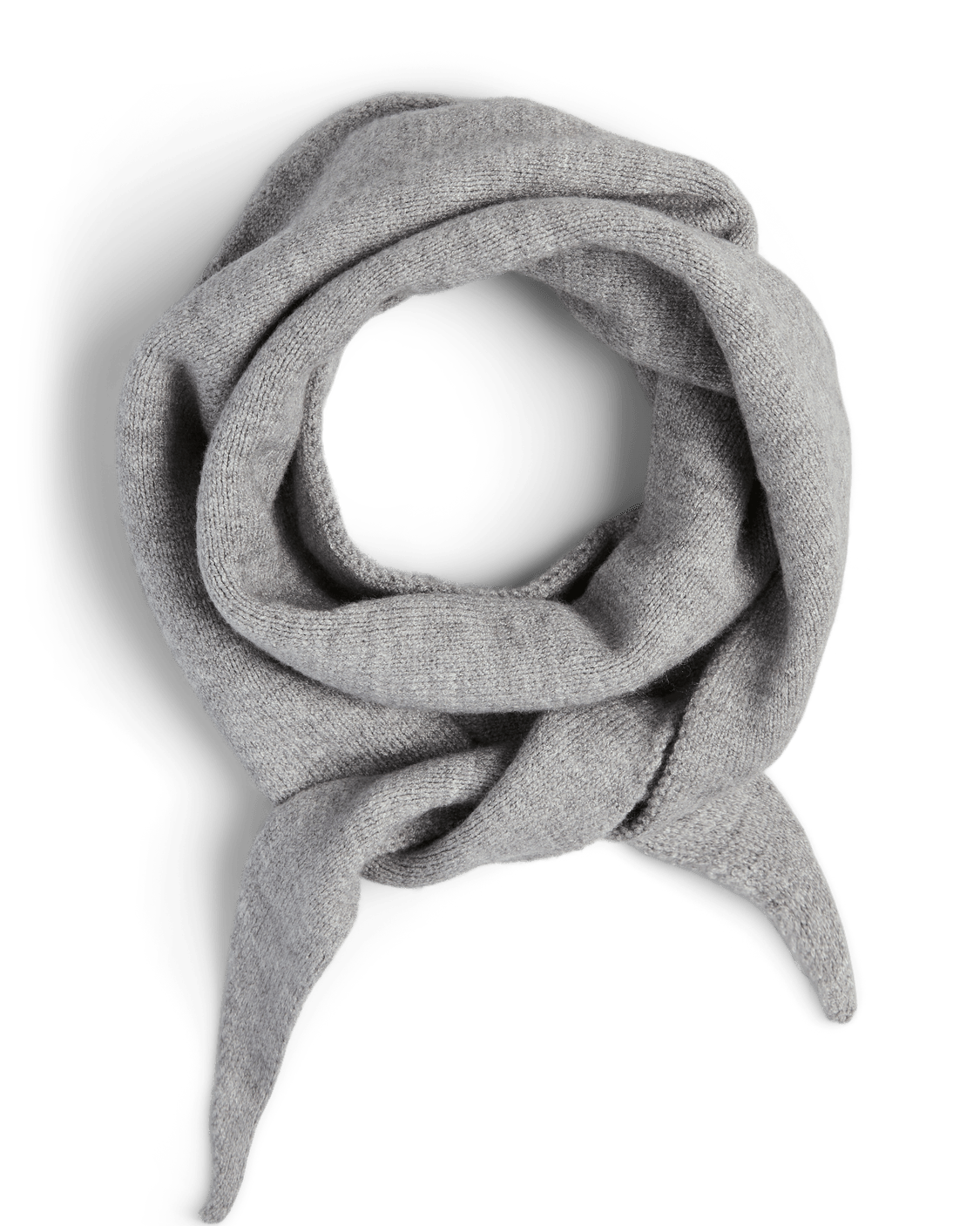 KOMMA TRIANGLE SCARF - MEDIUM GREY MELANGE - Dinvintageshop