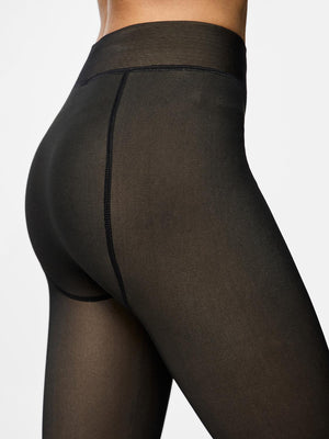 SOPHIE FLEECE TIGHTS - BLACK NUDE FLEECE