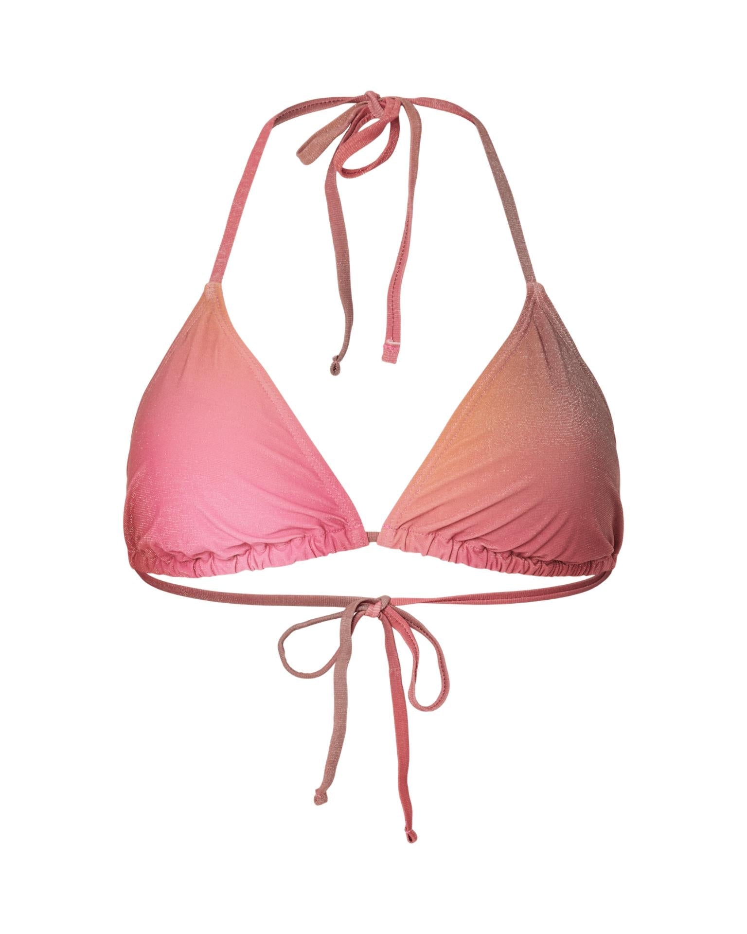 LAOMI GLITTER BIKINI SET - RED OCRHRE GRADIENT