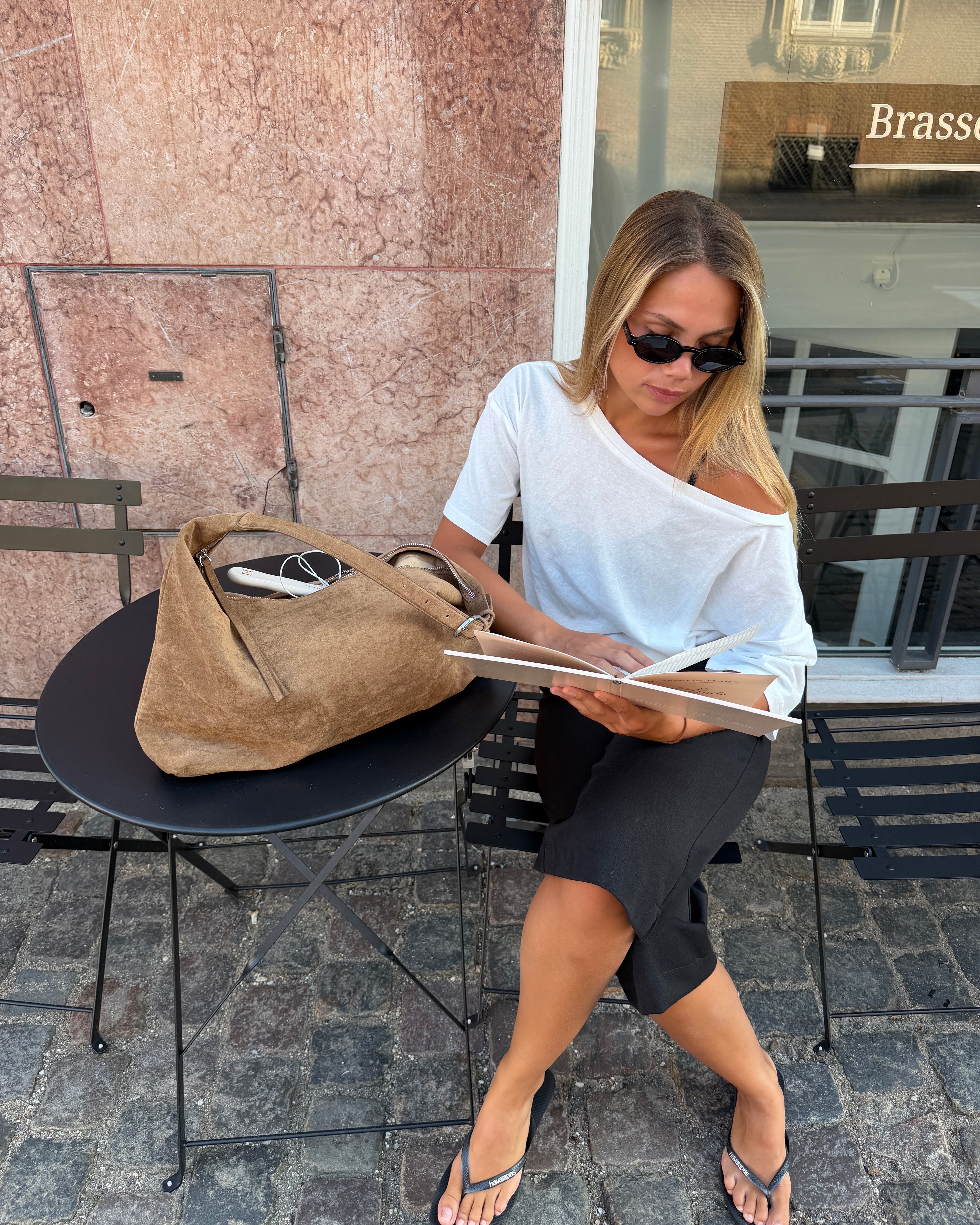 LEAH SUEDE BAG - TOBACCO - Dinvintageshop