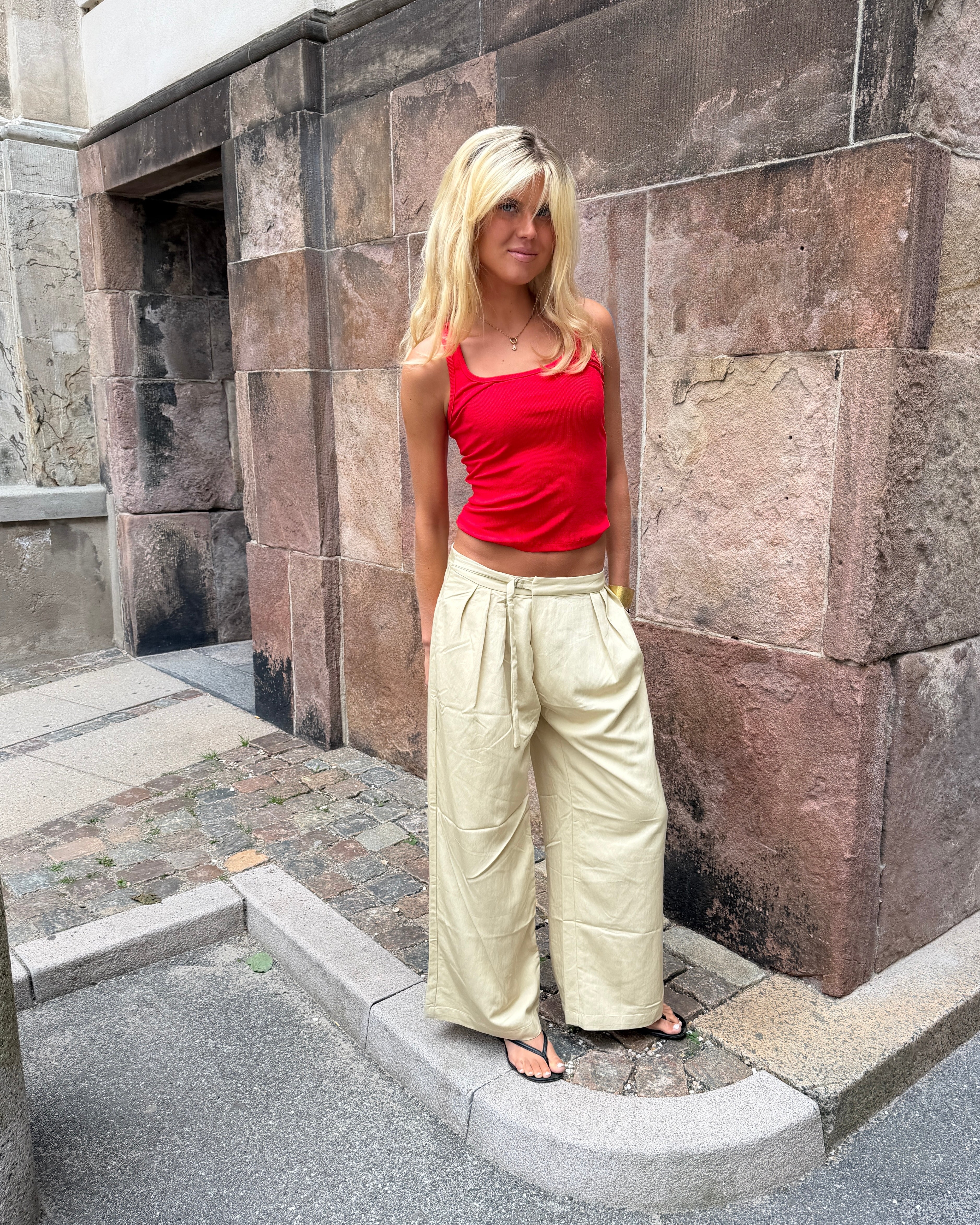 LILJE PANT - SAND - Dinvintageshop