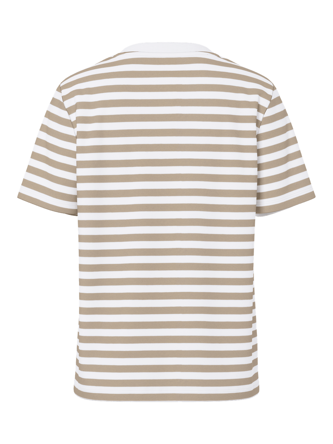 RIA STRIPE TEE - SILVER MINK/BRIGHT WHITE