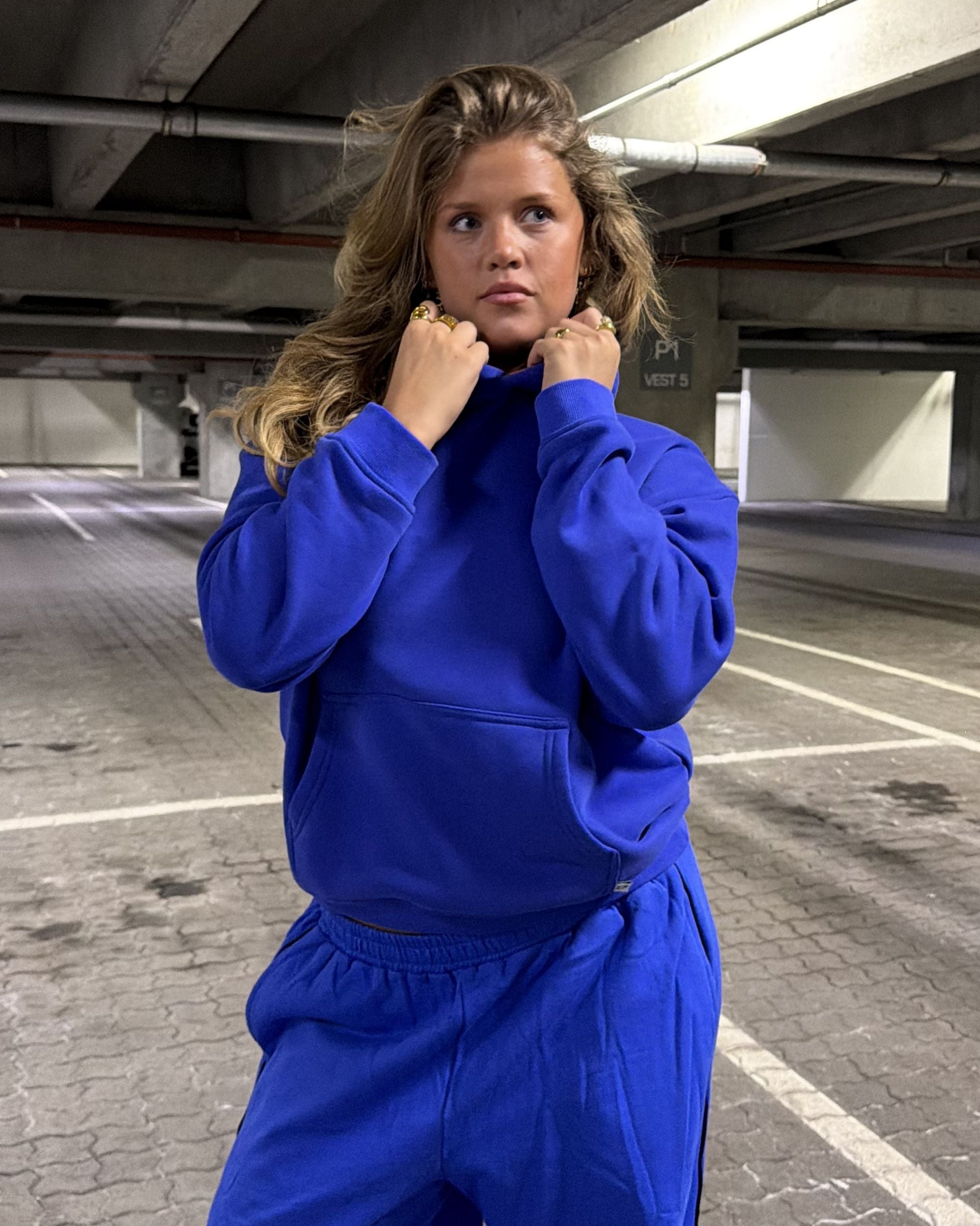 MACHO CAMO HOODIE - ROYAL BLUE - Dinvintageshop