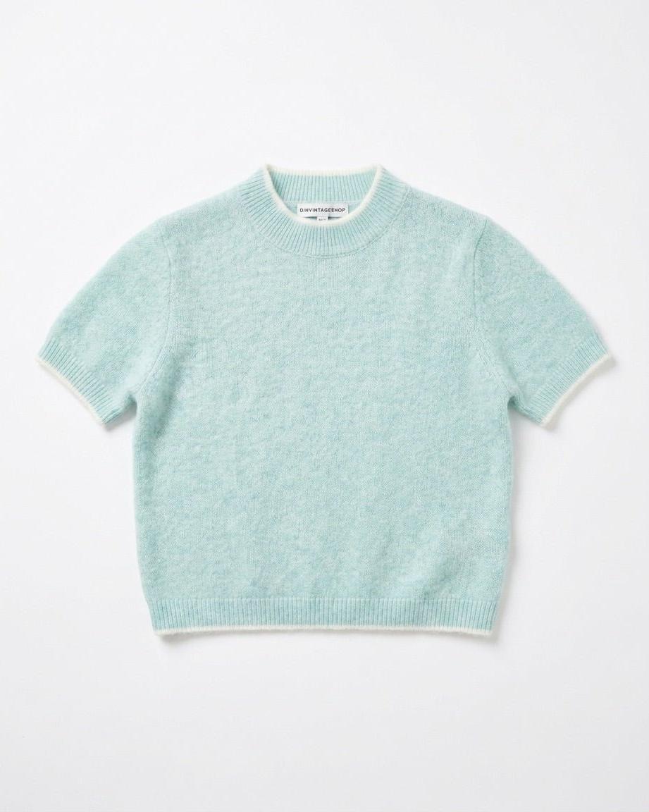 MADDIE KNIT SS - TEAL - Dinvintageshop