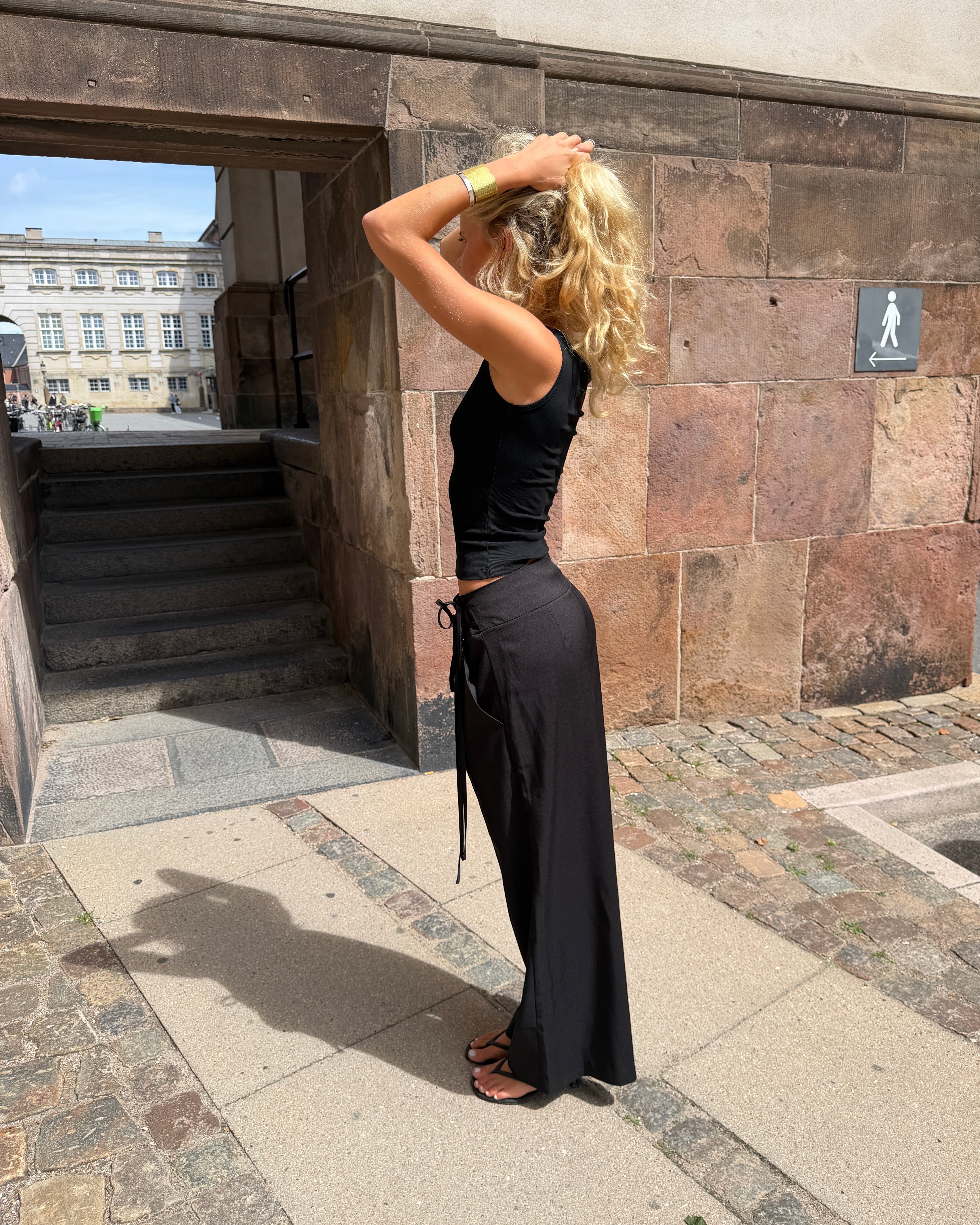 MAIA SUIT PANT - BLACK - Dinvintageshop
