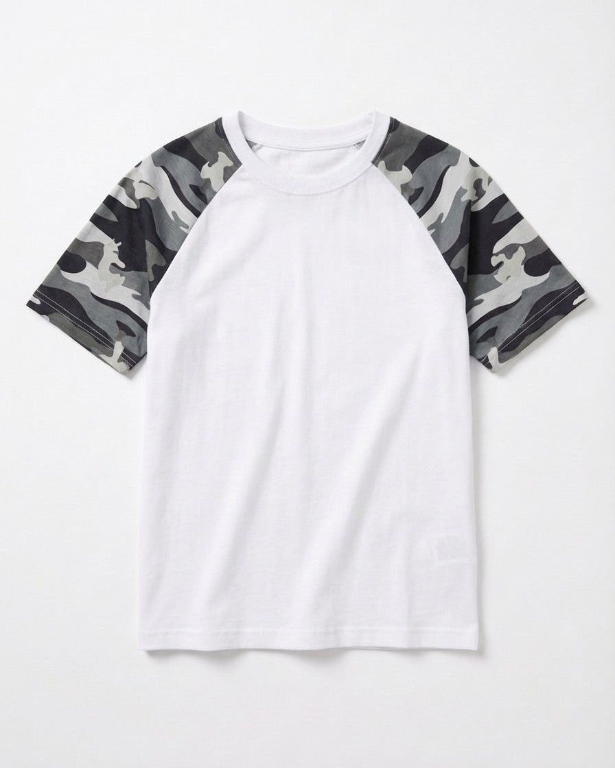 MARIE TEE - WHITE/GREY - Dinvintageshop