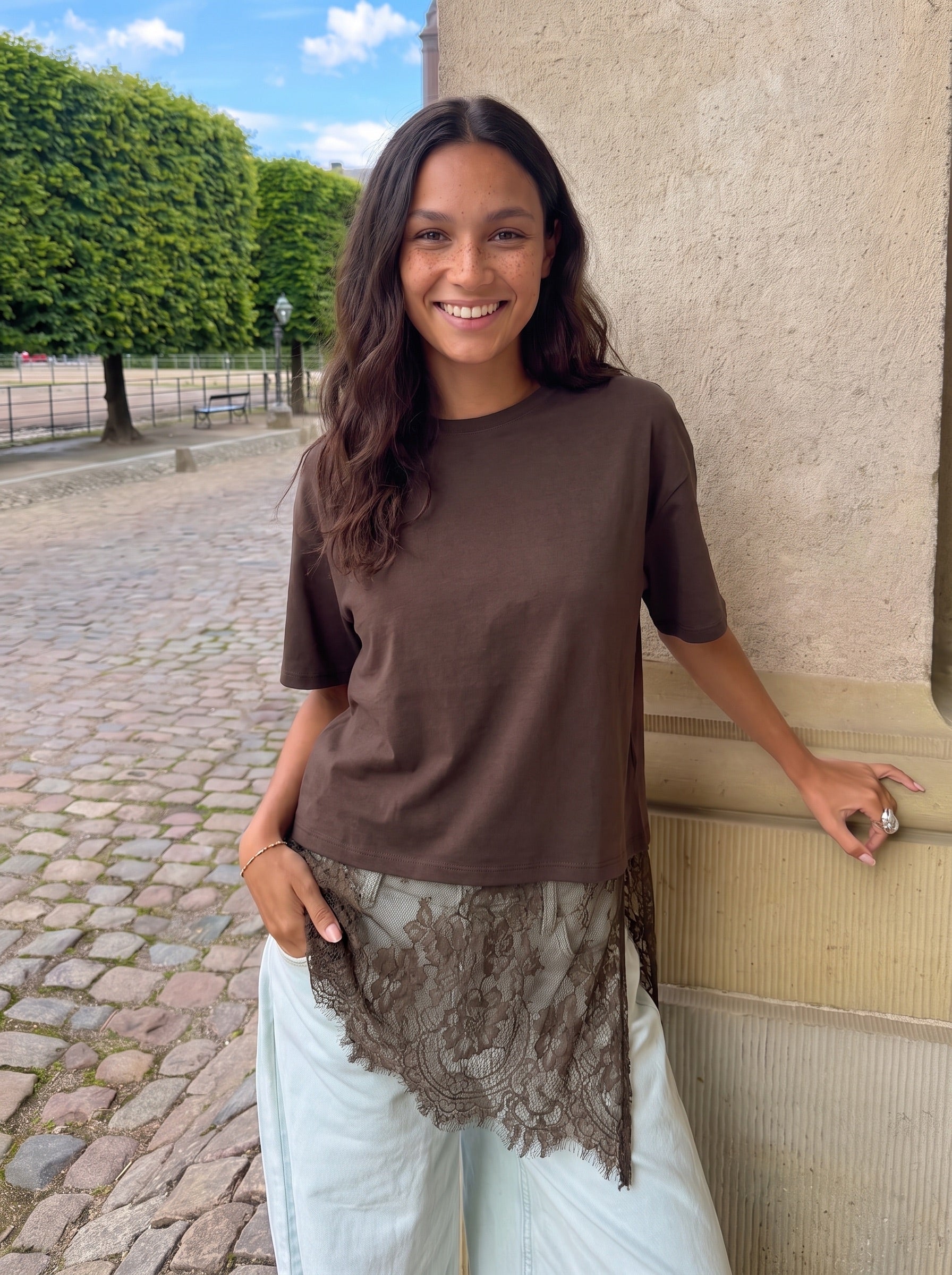 MAVE LACE T-SHIRT - HOT FUDGE - Dinvintageshop