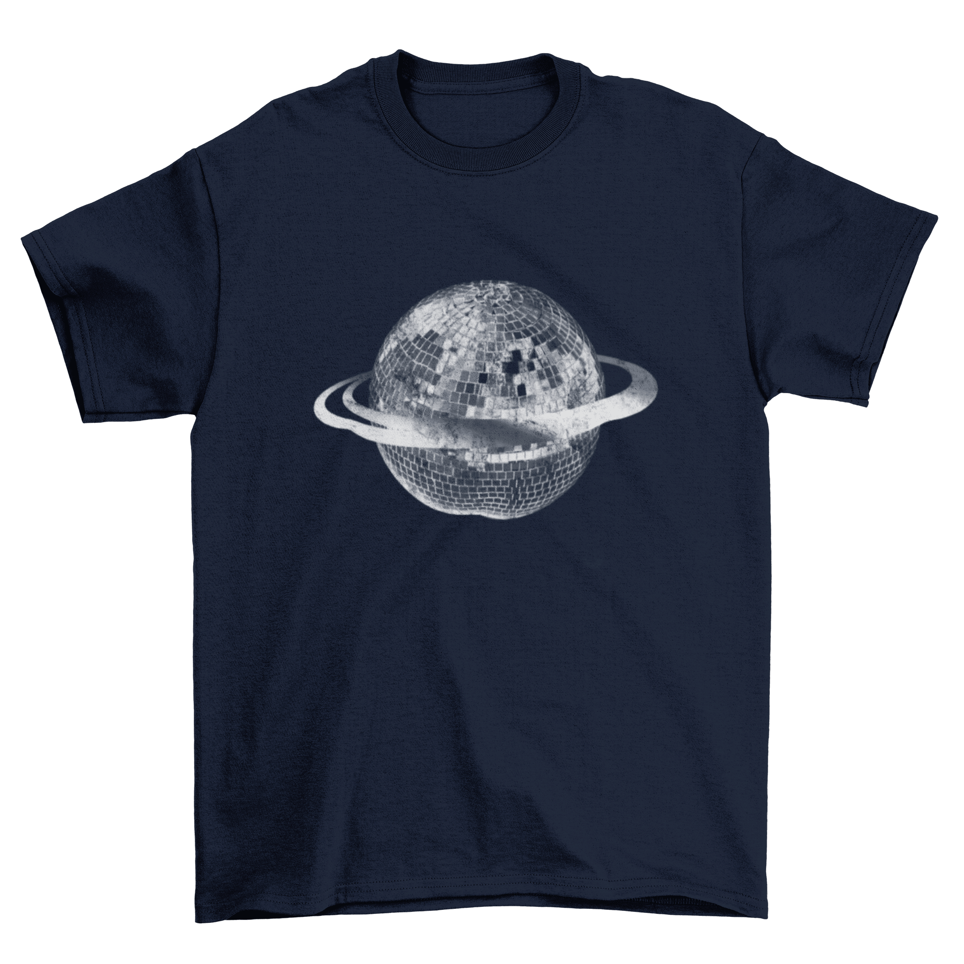 PLANET DISCO (blue), BABY TEE - NAVY
