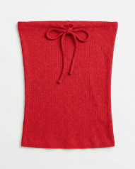 NAYA TUBE TOP - RED - Dinvintageshop