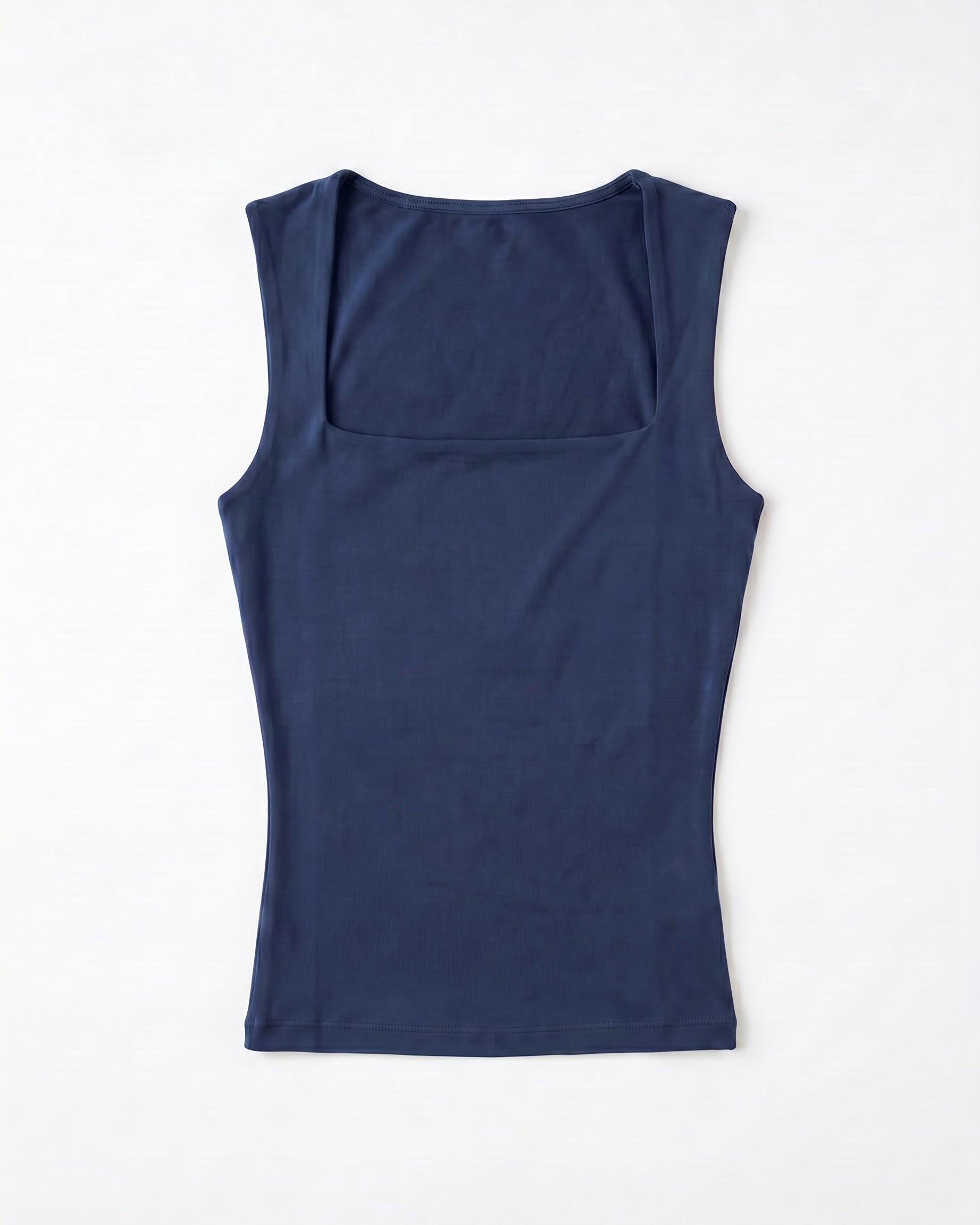 NORA VENDBAR TOP - NAVY - Dinvintageshop