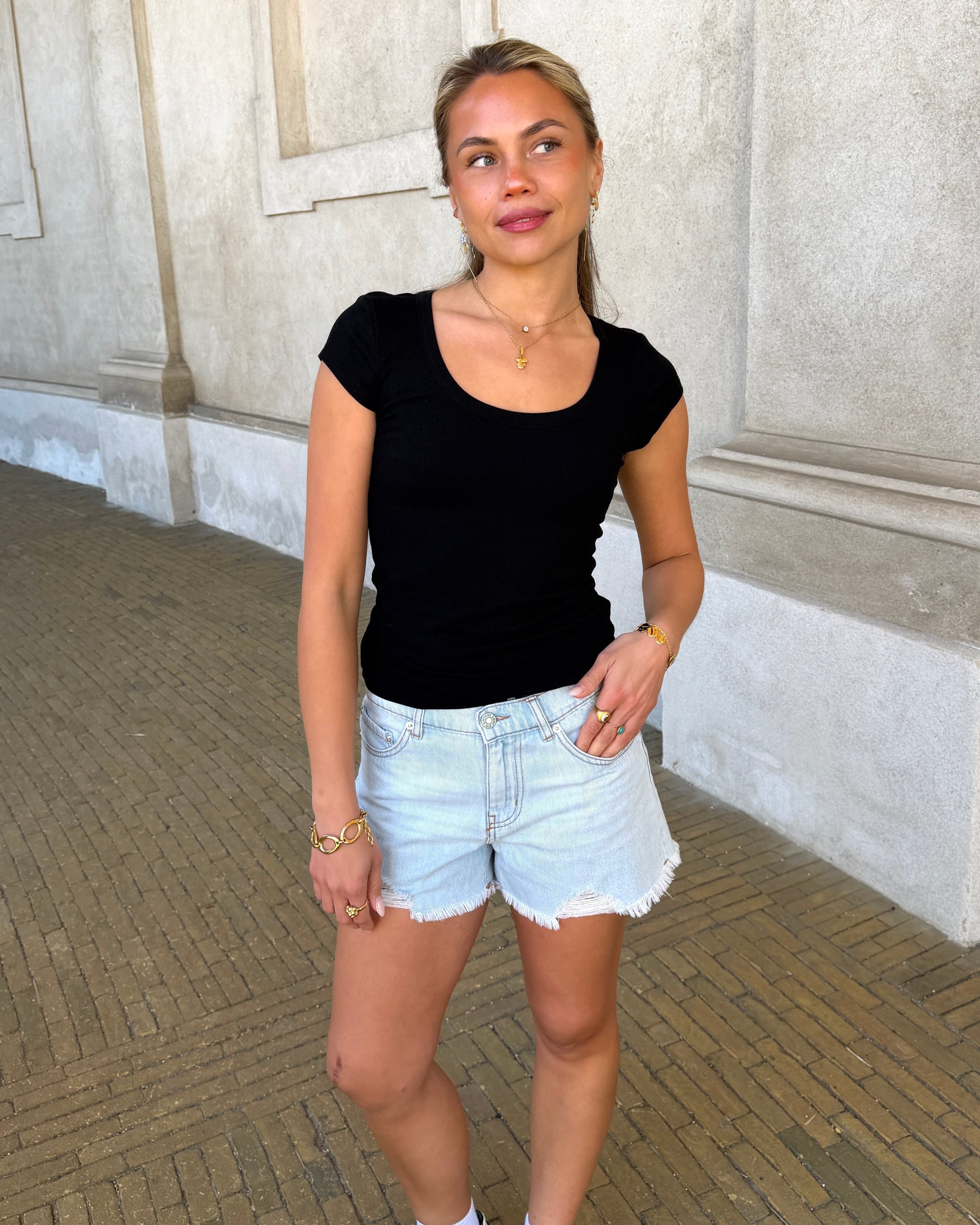 NOVA SHORTS - BRIGHT BLUE - Dinvintageshop