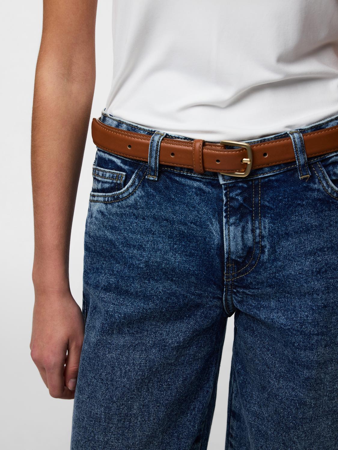 OLINE BÆLTE (2 PAK) - BLACK/COGNAC - Dinvintageshop