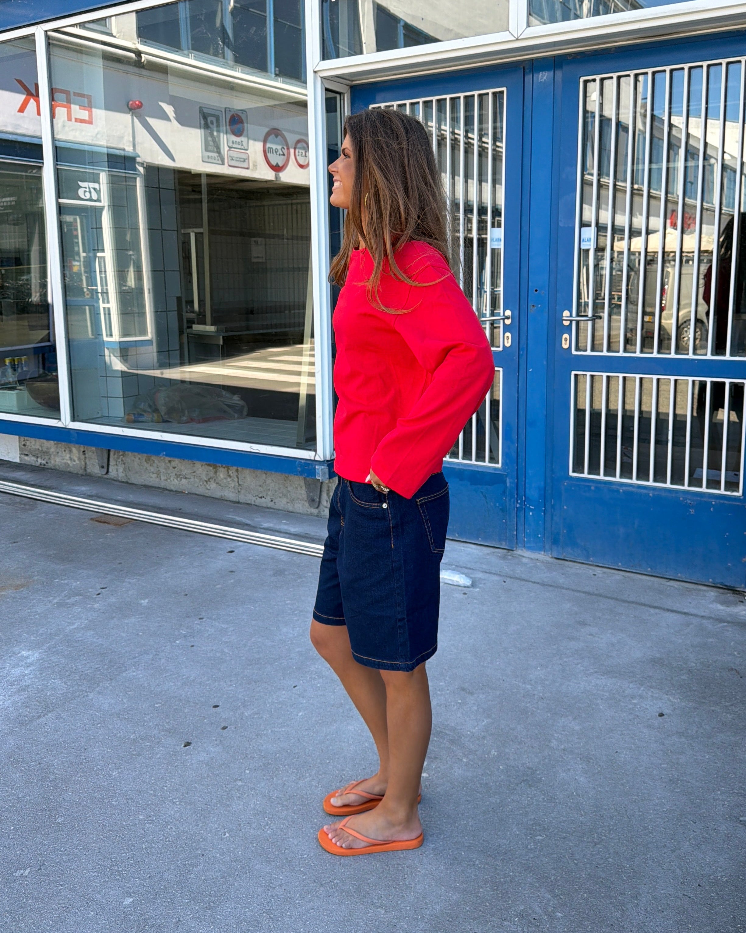 OLIVIA JORTS - DARK BLUE - Dinvintageshop