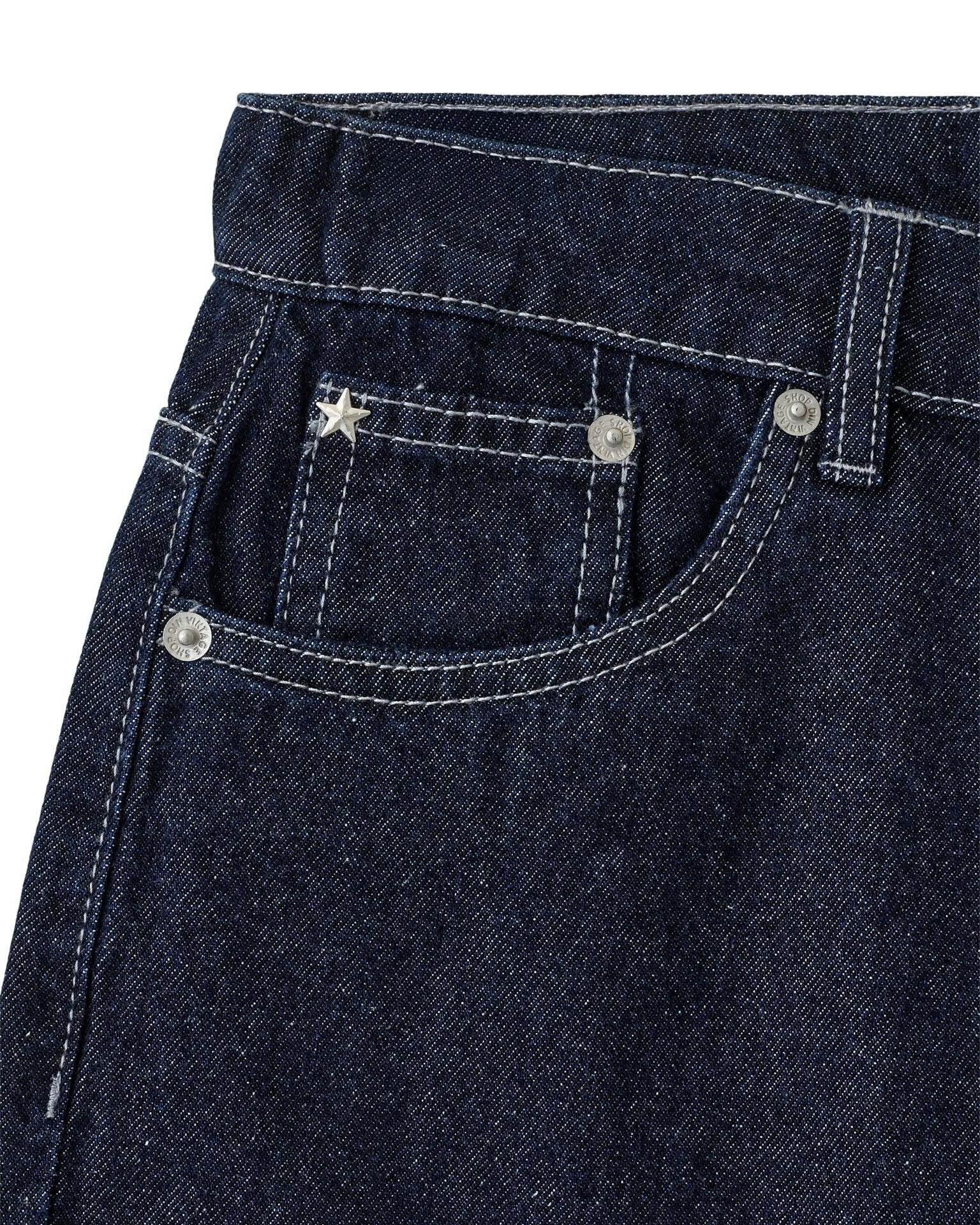 OLIVIA JORTS - RAW BLUE - Dinvintageshop