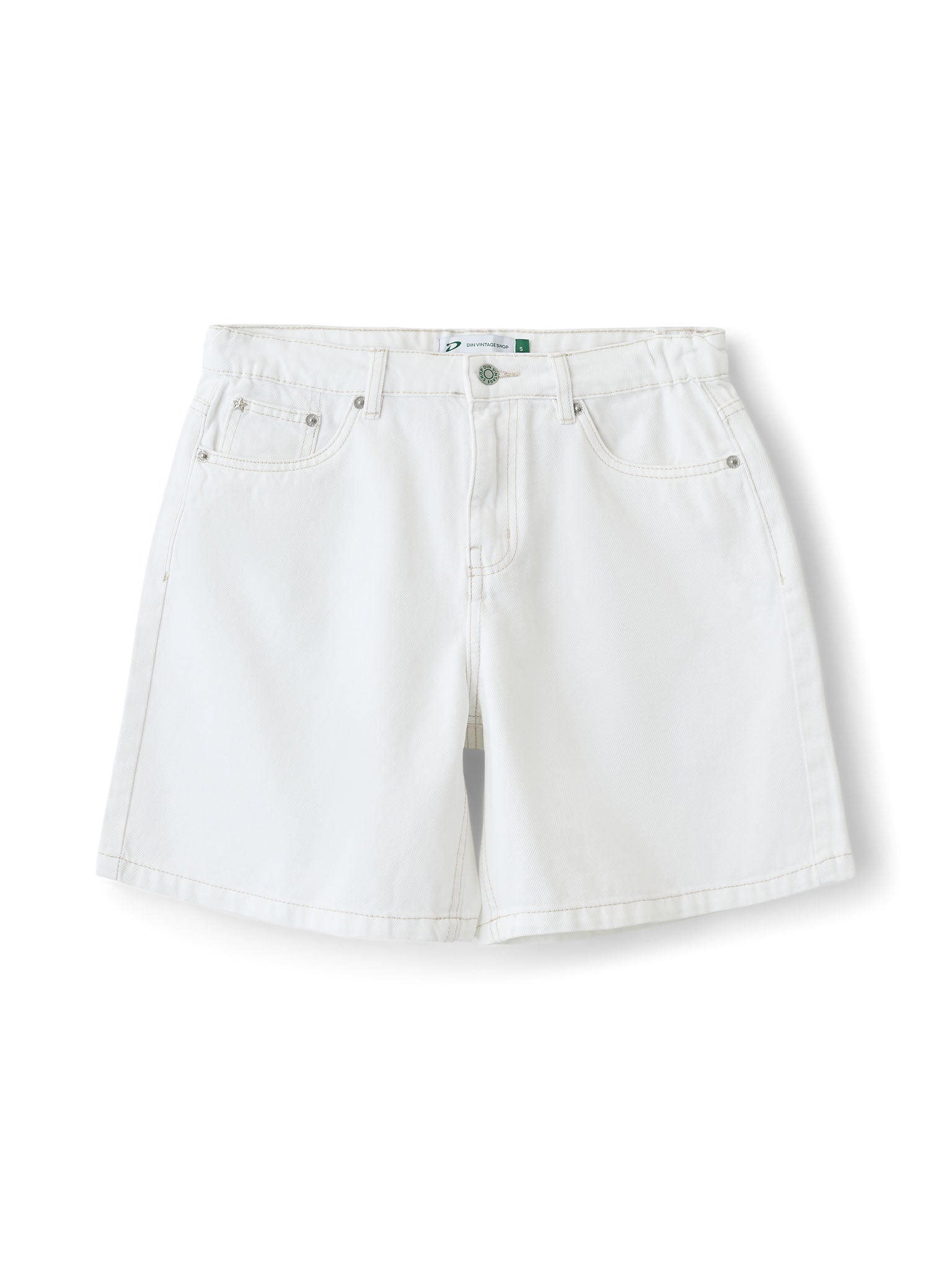 OLIVIA JORTS - WHITE - Dinvintageshop