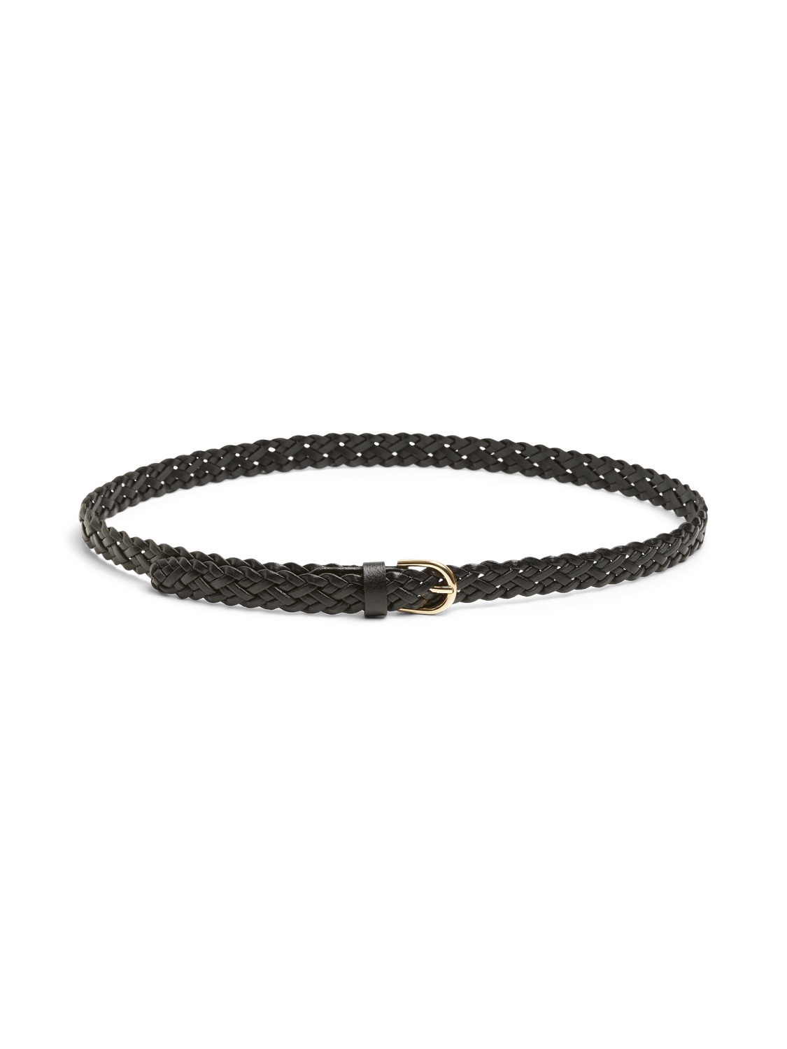 AVERY BRAIDED BELT - BLACK