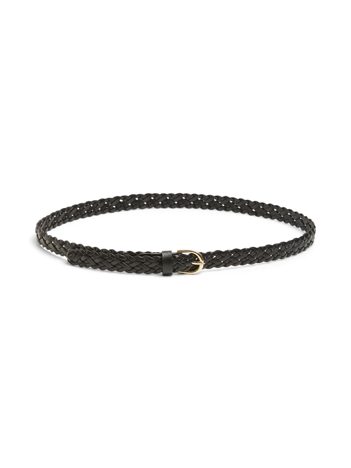AVERY BRAIDED BELT - BLACK