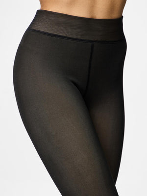 SOPHIE FLEECE TIGHTS - BLACK NUDE FLEECE