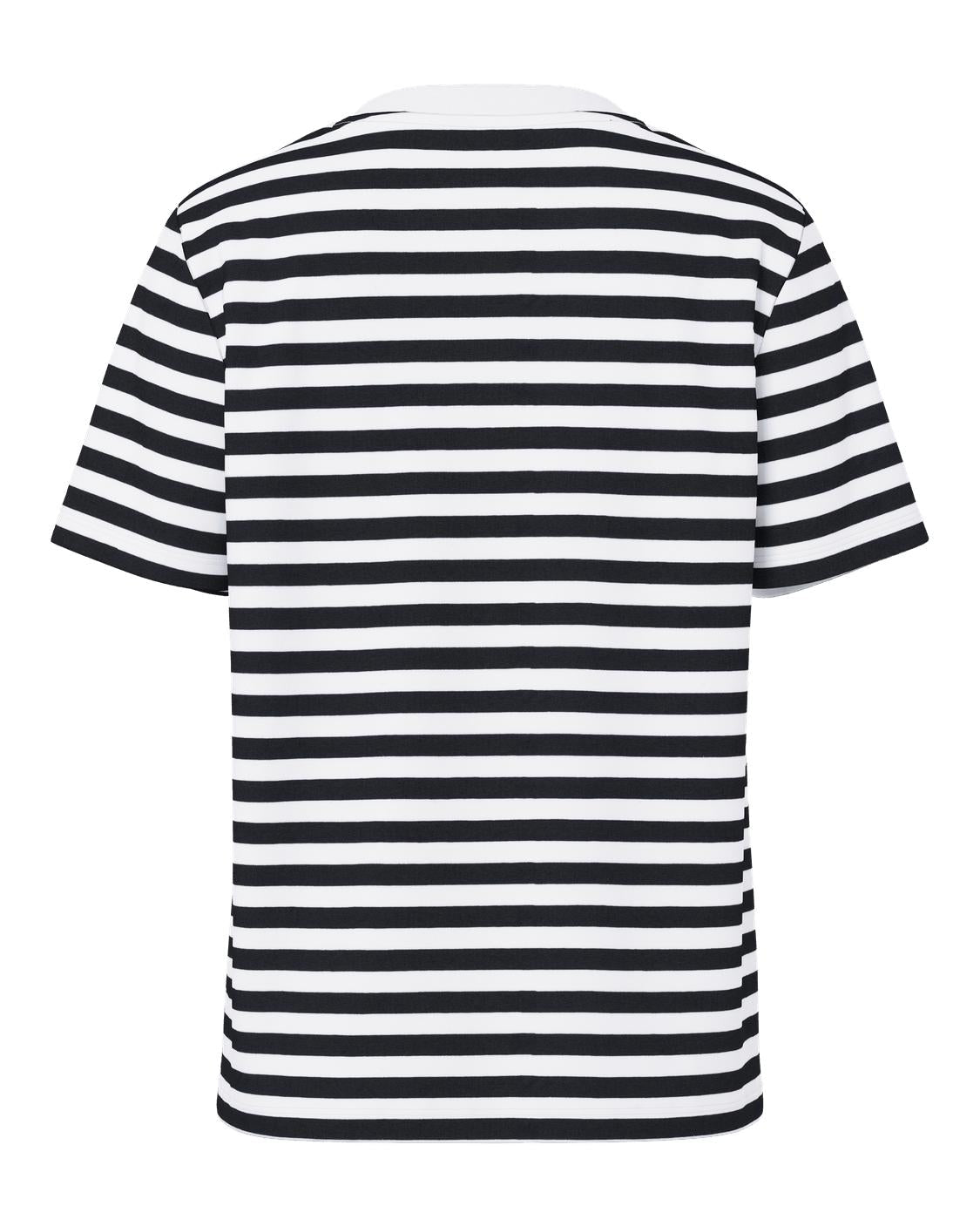 RIA STRIPE TEE - BLACK