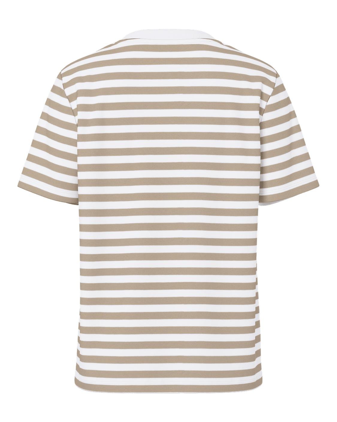 RIA STRIPE TEE - SILVER MINK