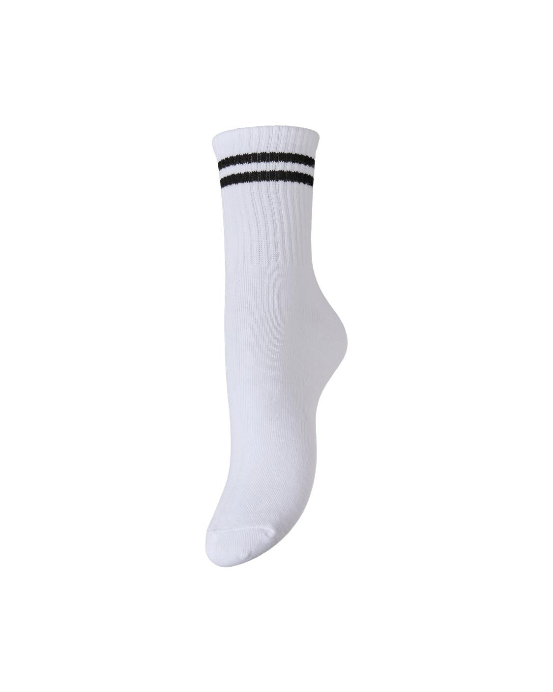 SABINE STRØMPER - BRIGHT WHITE/BLACK