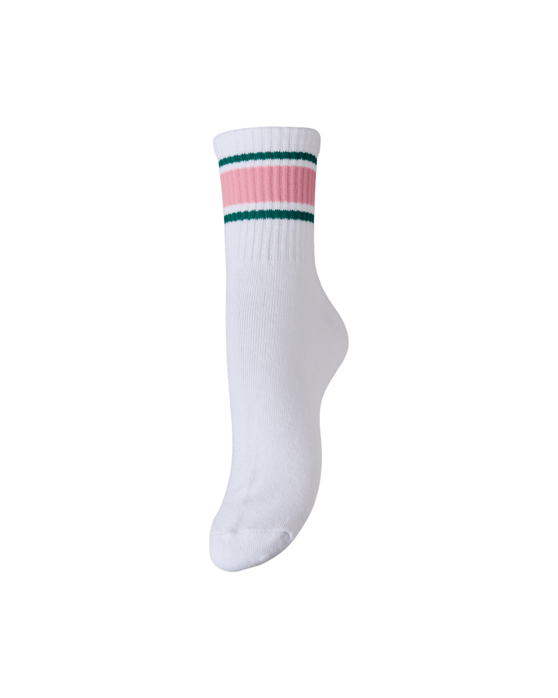 SABINE STRØMPER - Bright White/Pink/Spruce - Dinvintageshop