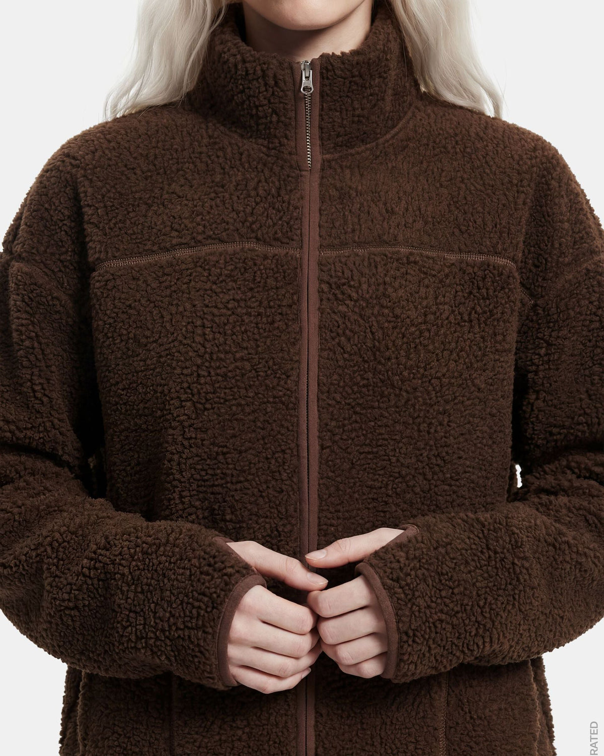 SADIA TEDDY JACKET - HOT FUDGE - Dinvintageshop