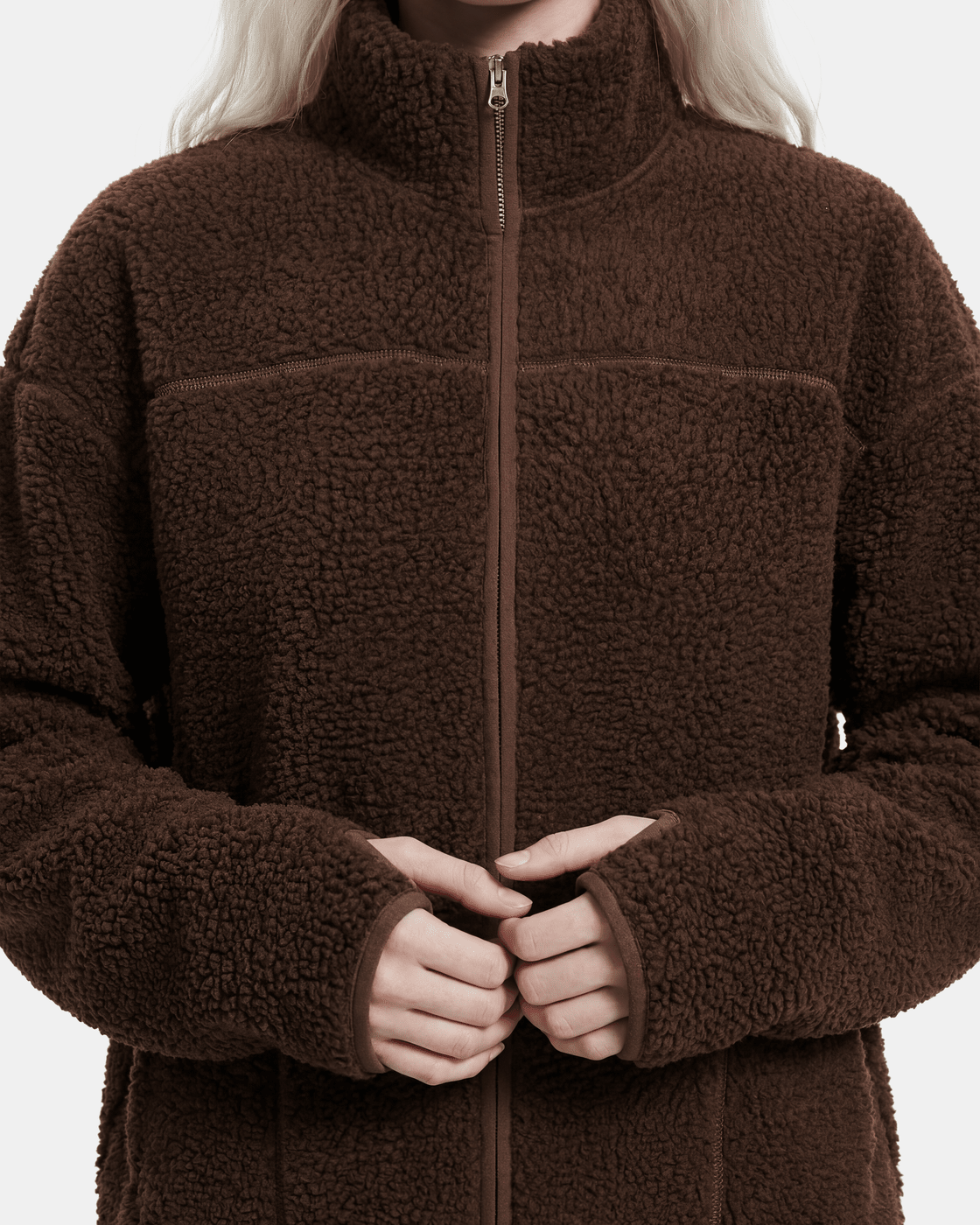 SADIA TEDDY JACKET - HOT FUDGE - Dinvintageshop