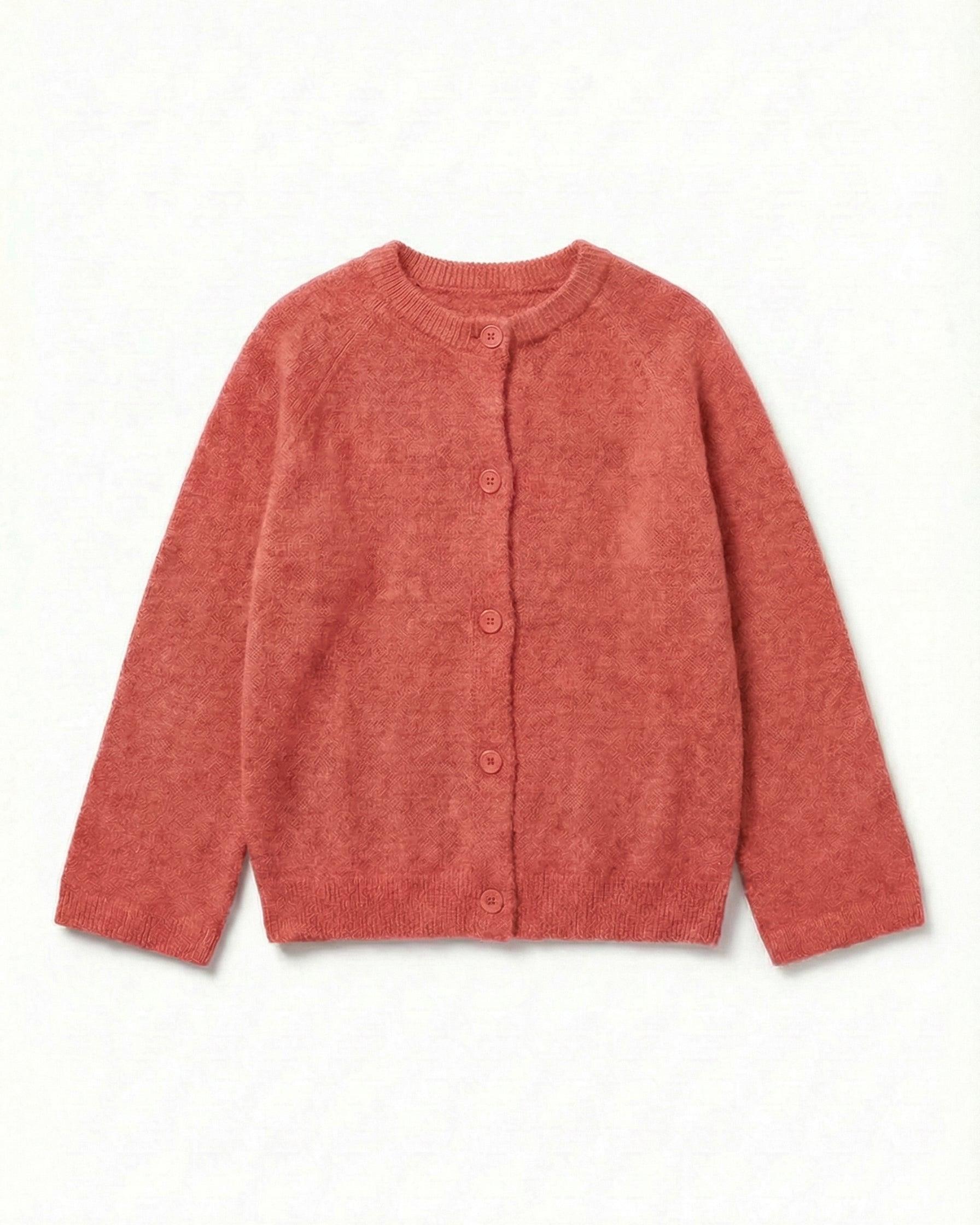 SADIE CARDIGAN - CORAL - Dinvintageshop