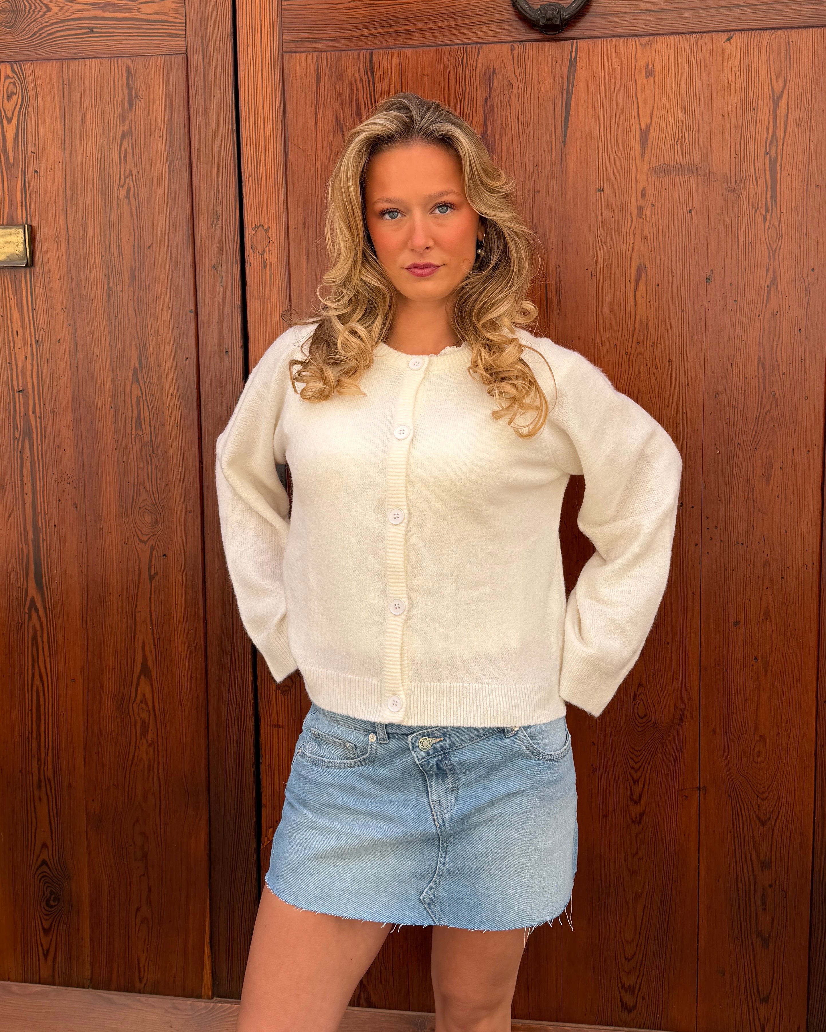 SADIE CARDIGAN - OFFWHITE - Dinvintageshop