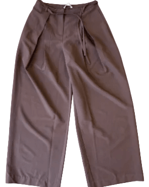 SARAH BAGGY SUIT PANT - BROWN - Dinvintageshop