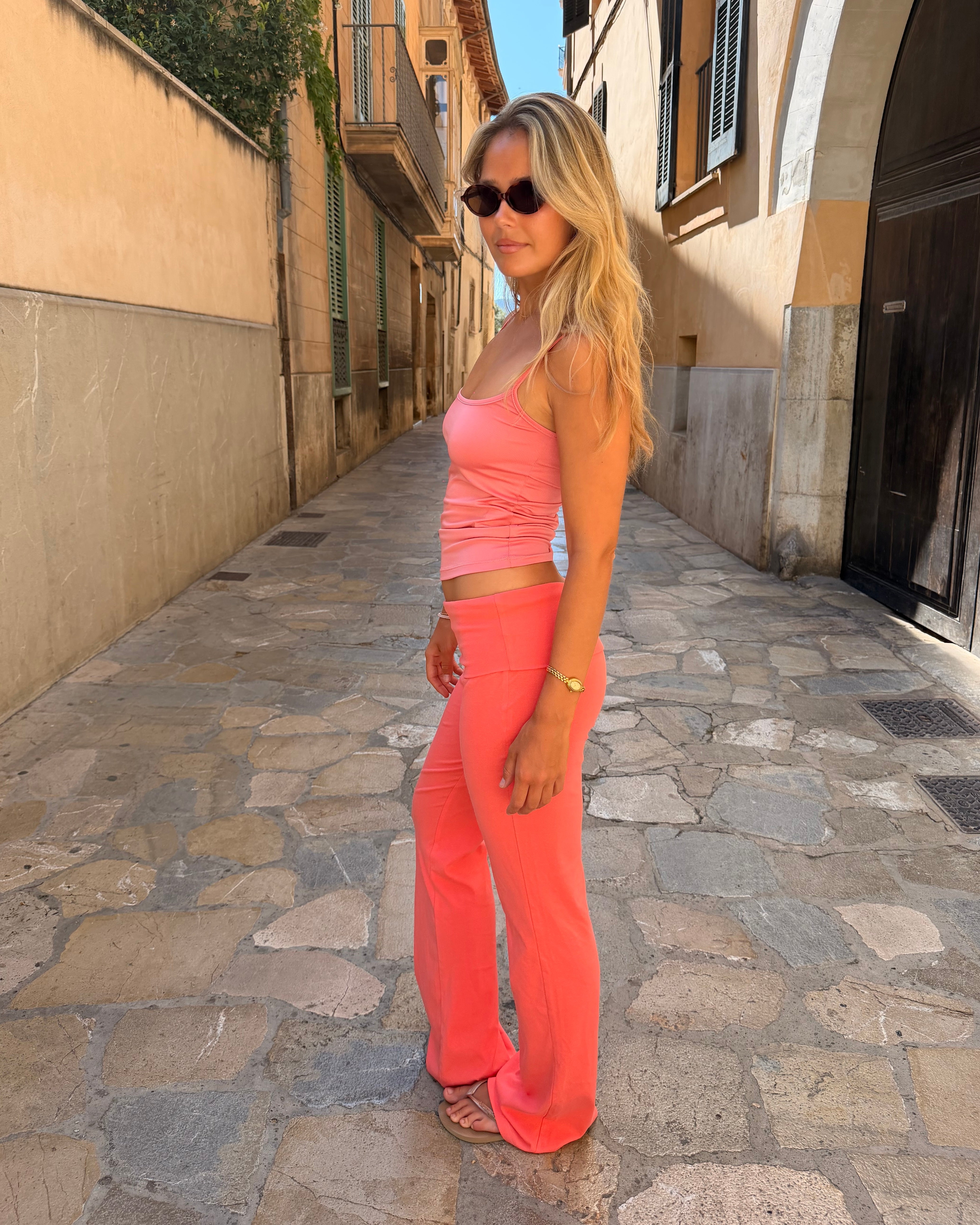 SASHA PANT - CORAL - Dinvintageshop