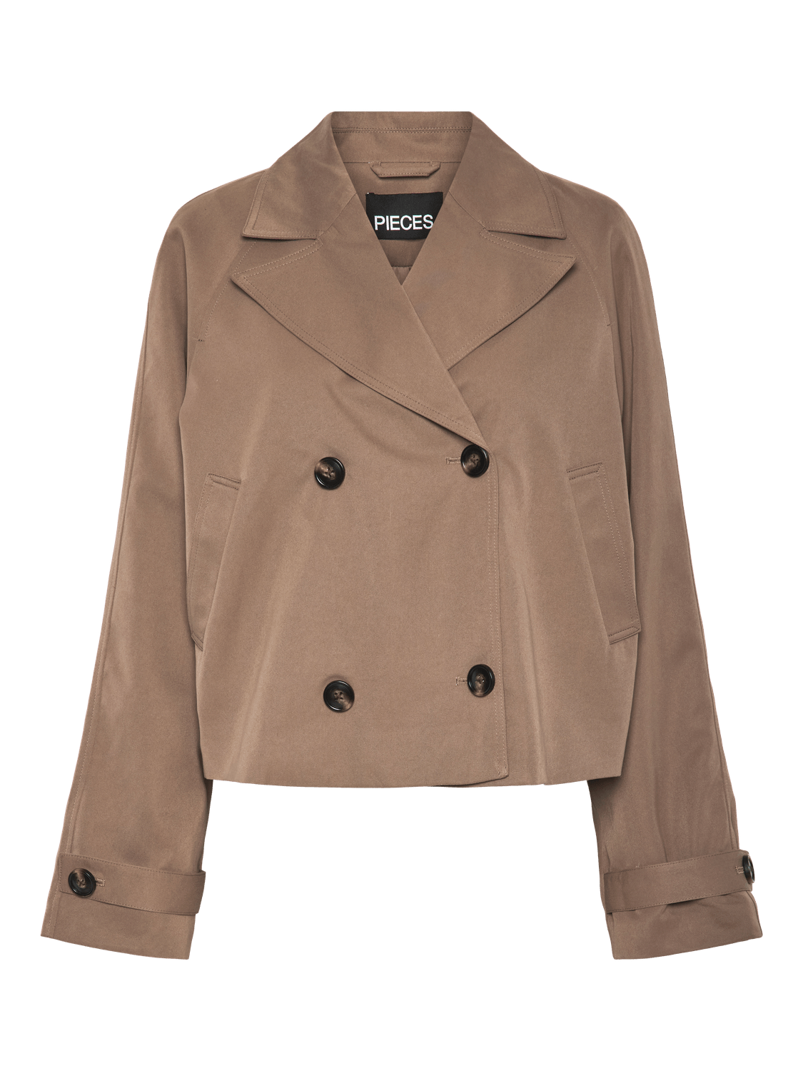 SCARLETT SHORT TRENCHCOAT - BROWN LENTIL - Dinvintageshop