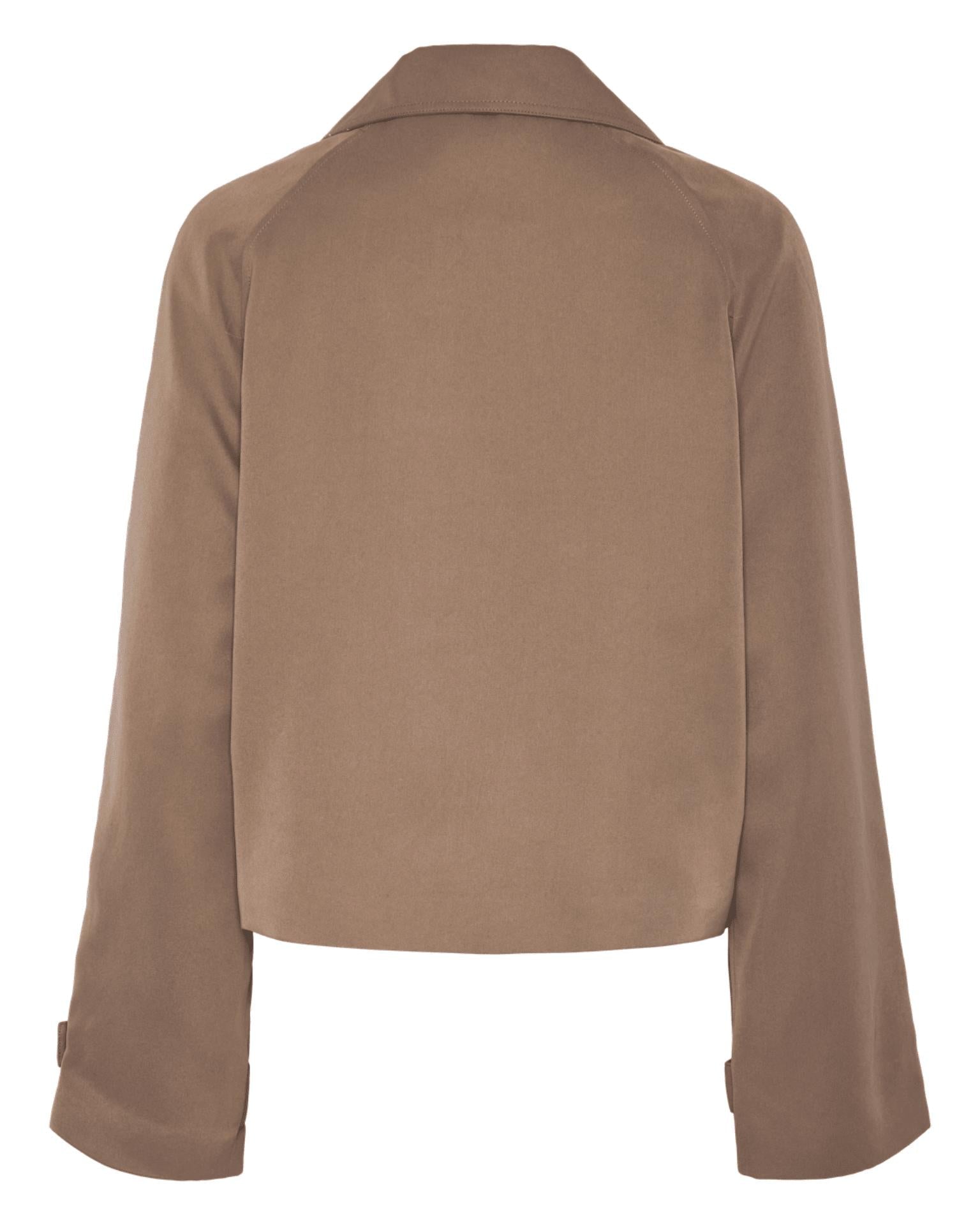 SCARLETT SHORT TRENCHCOAT - BROWN LENTIL