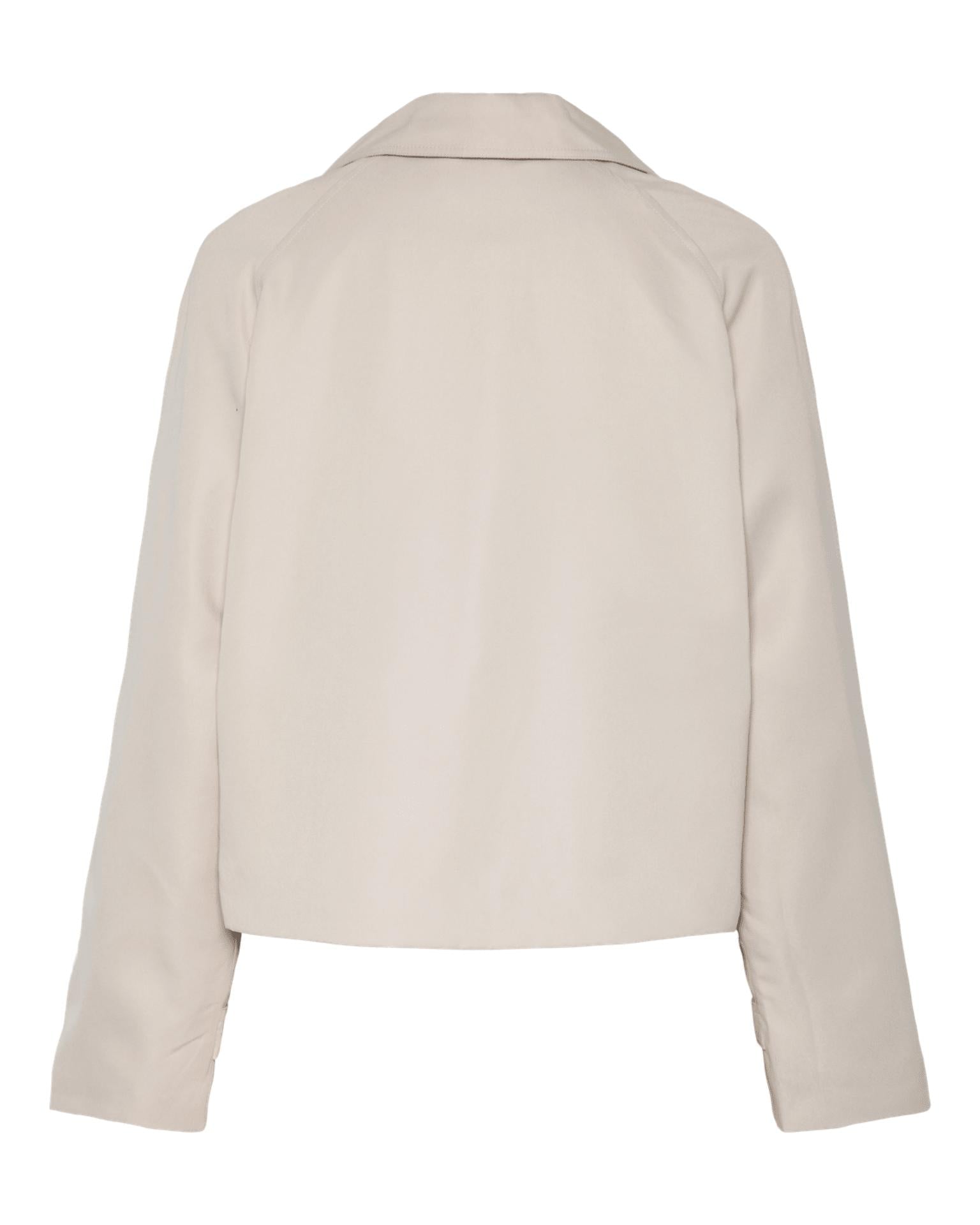 SCARLETT SHORT TRENCHCOAT - SILVER GRAY