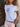 SHELLY (blå) BABY TEE - HVID - Dinvintageshop