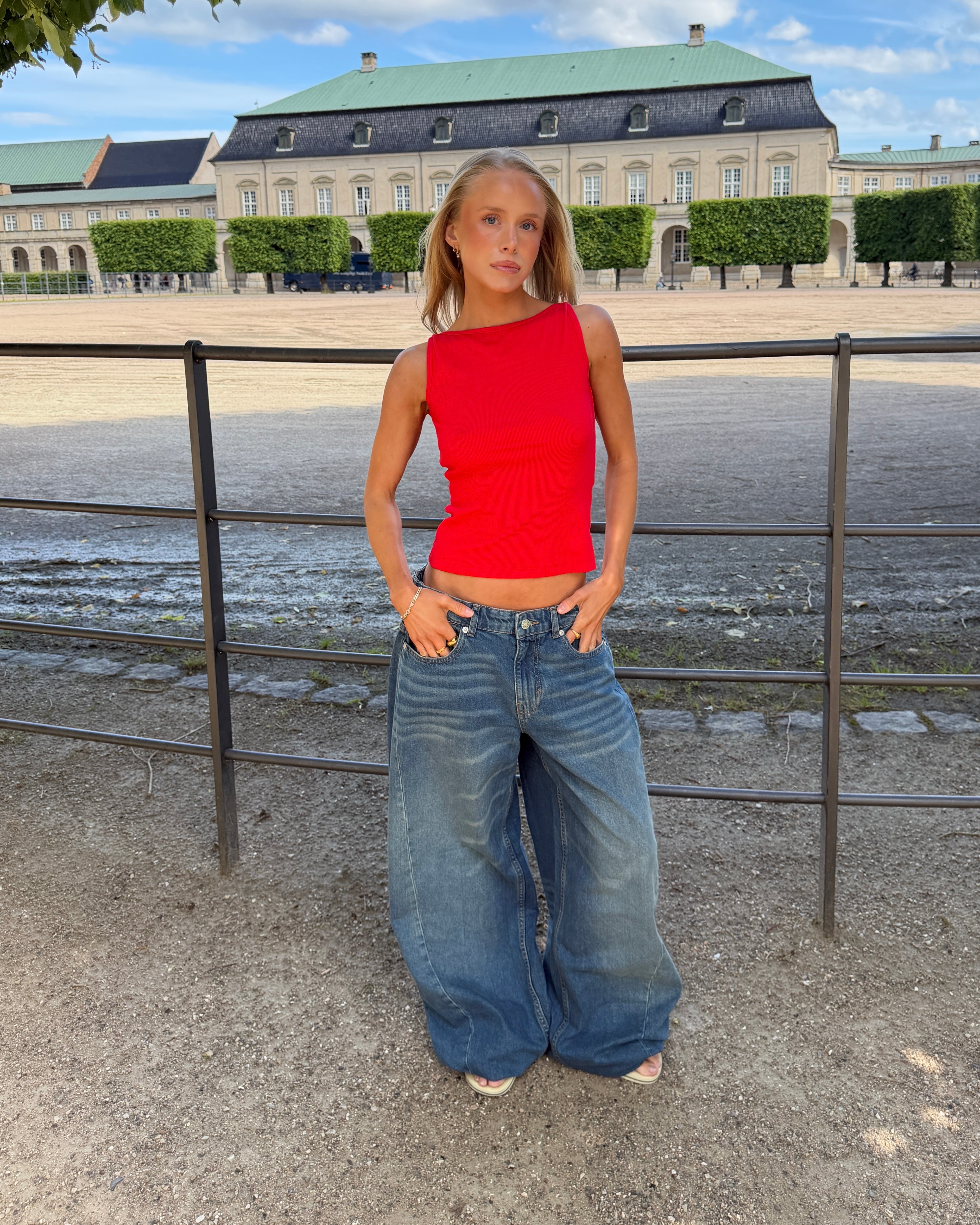 SILLE BAGGY JEANS - MID BLUE