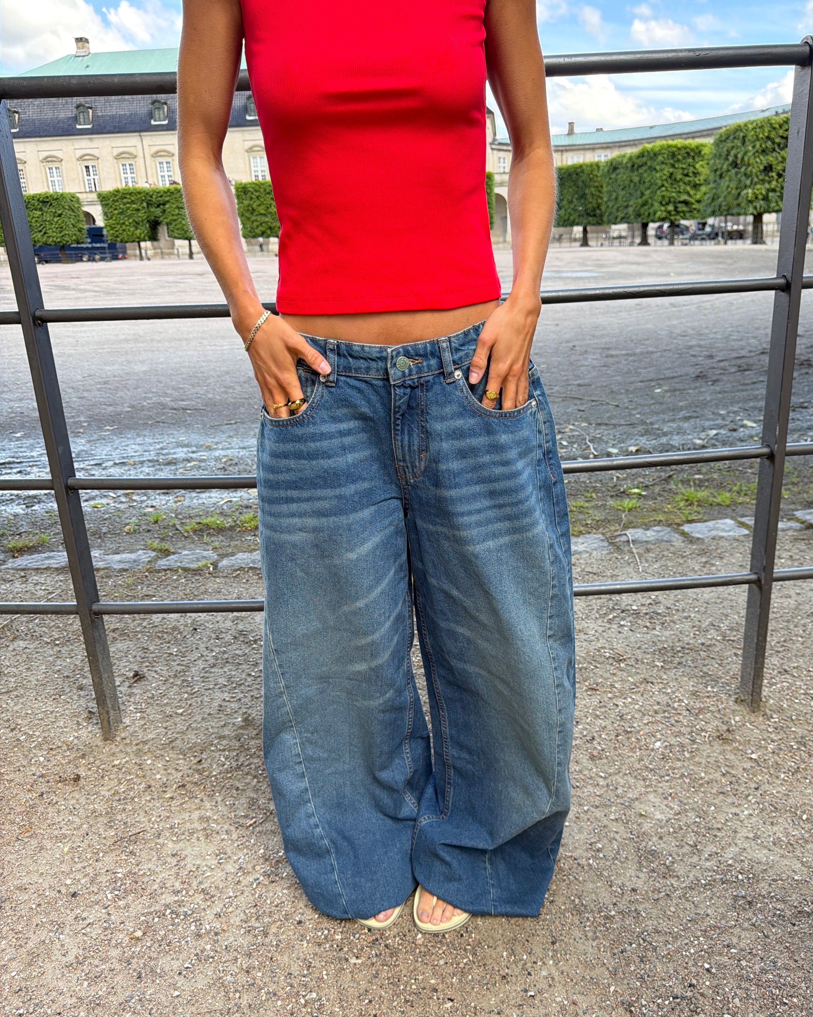 SILLE BAGGY JEANS - MID BLUE