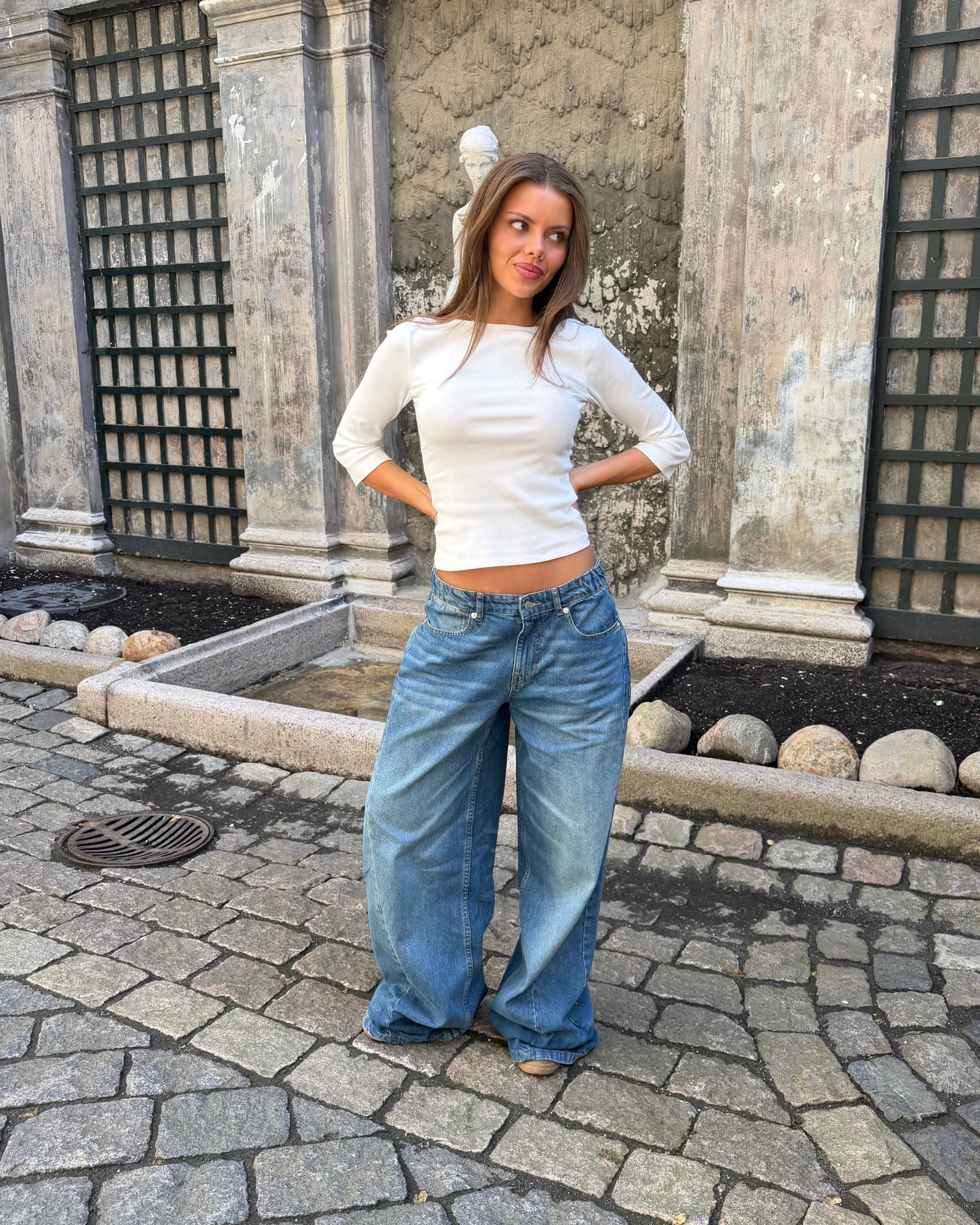 SILLE BAGGY JEANS - MID BLUE